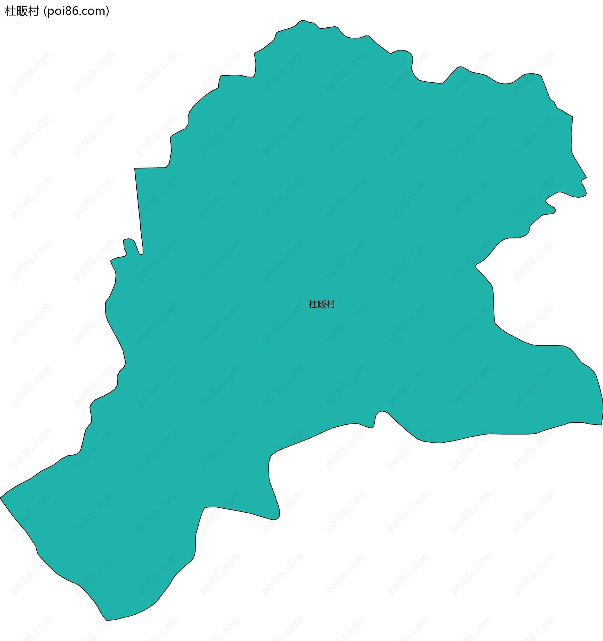 杜畈村边界地图