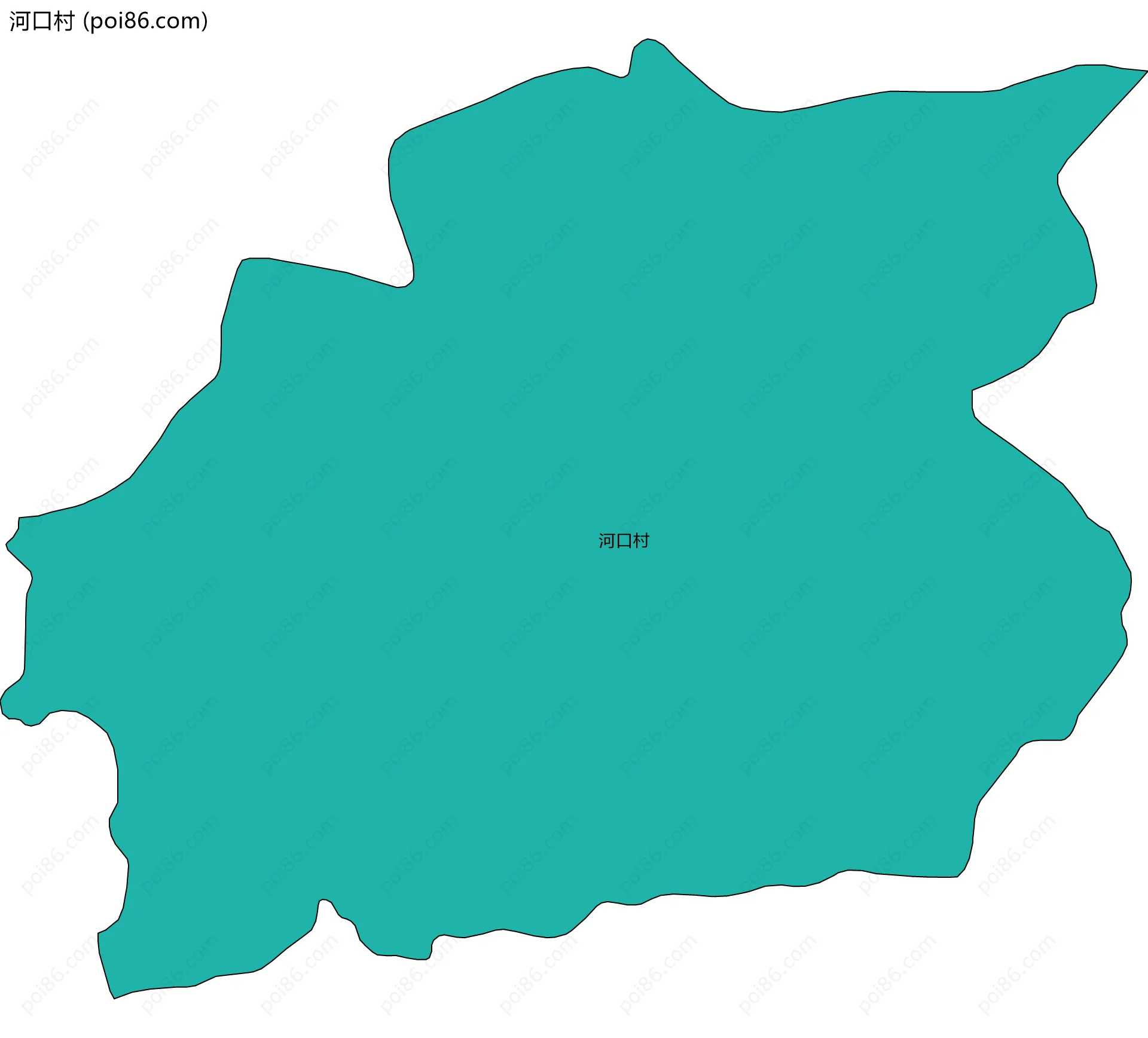 河口村边界地图