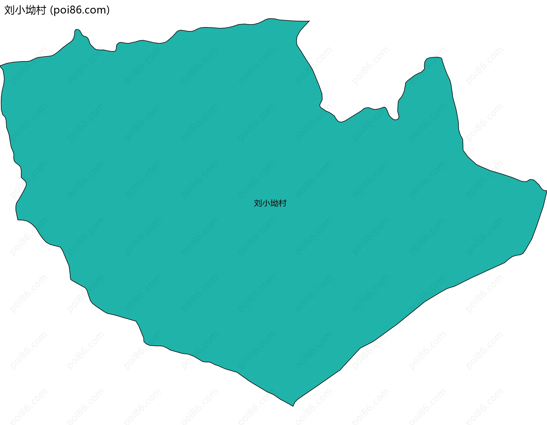 刘小坳村边界地图