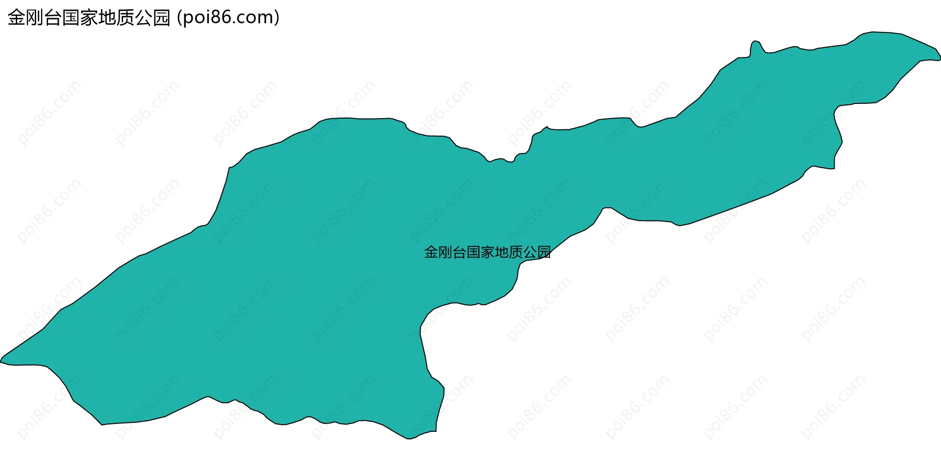 金刚台国家地质公园边界地图