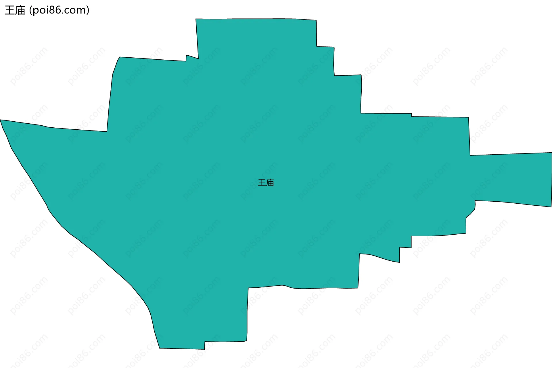 王庙边界地图