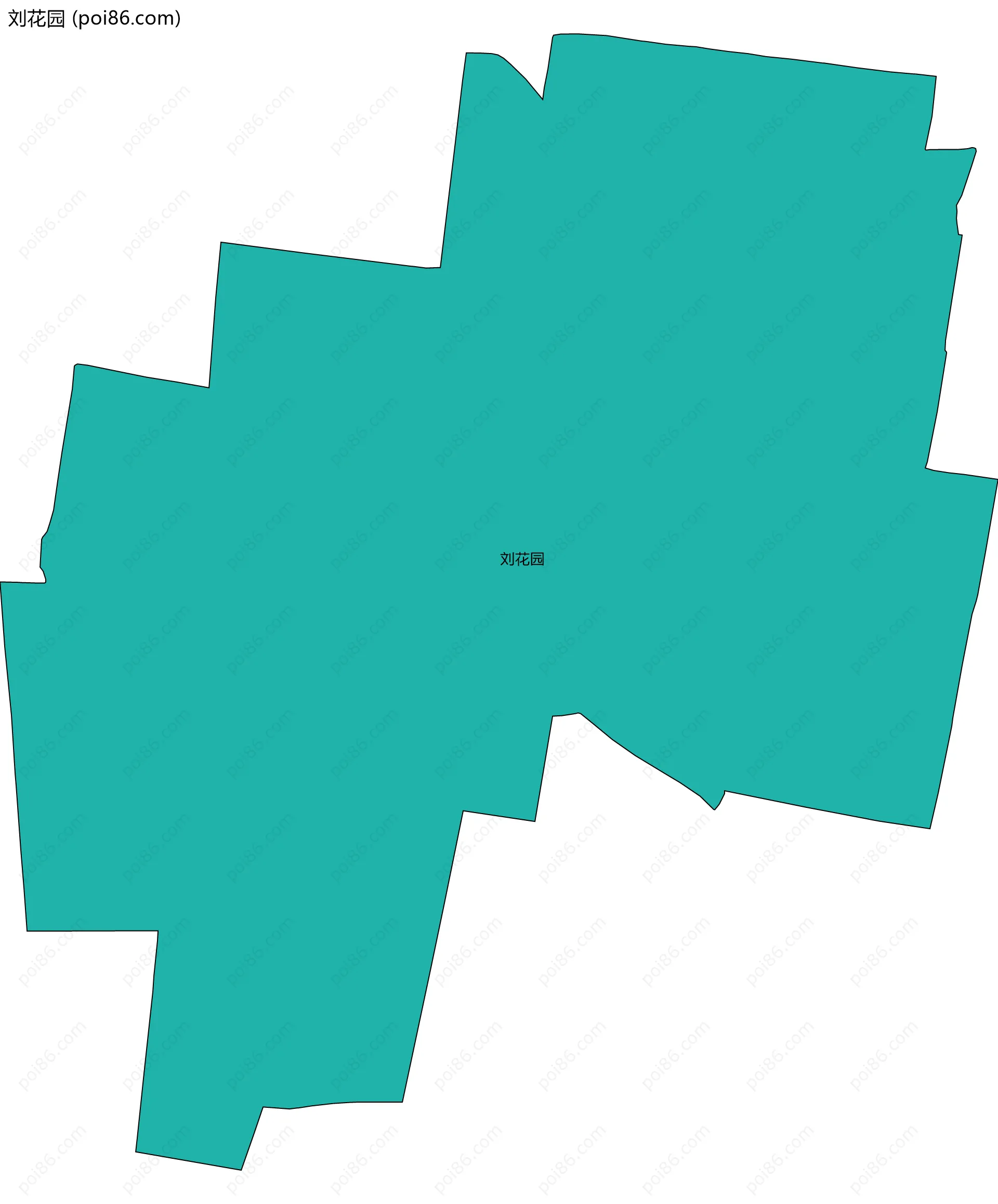 刘花园边界地图