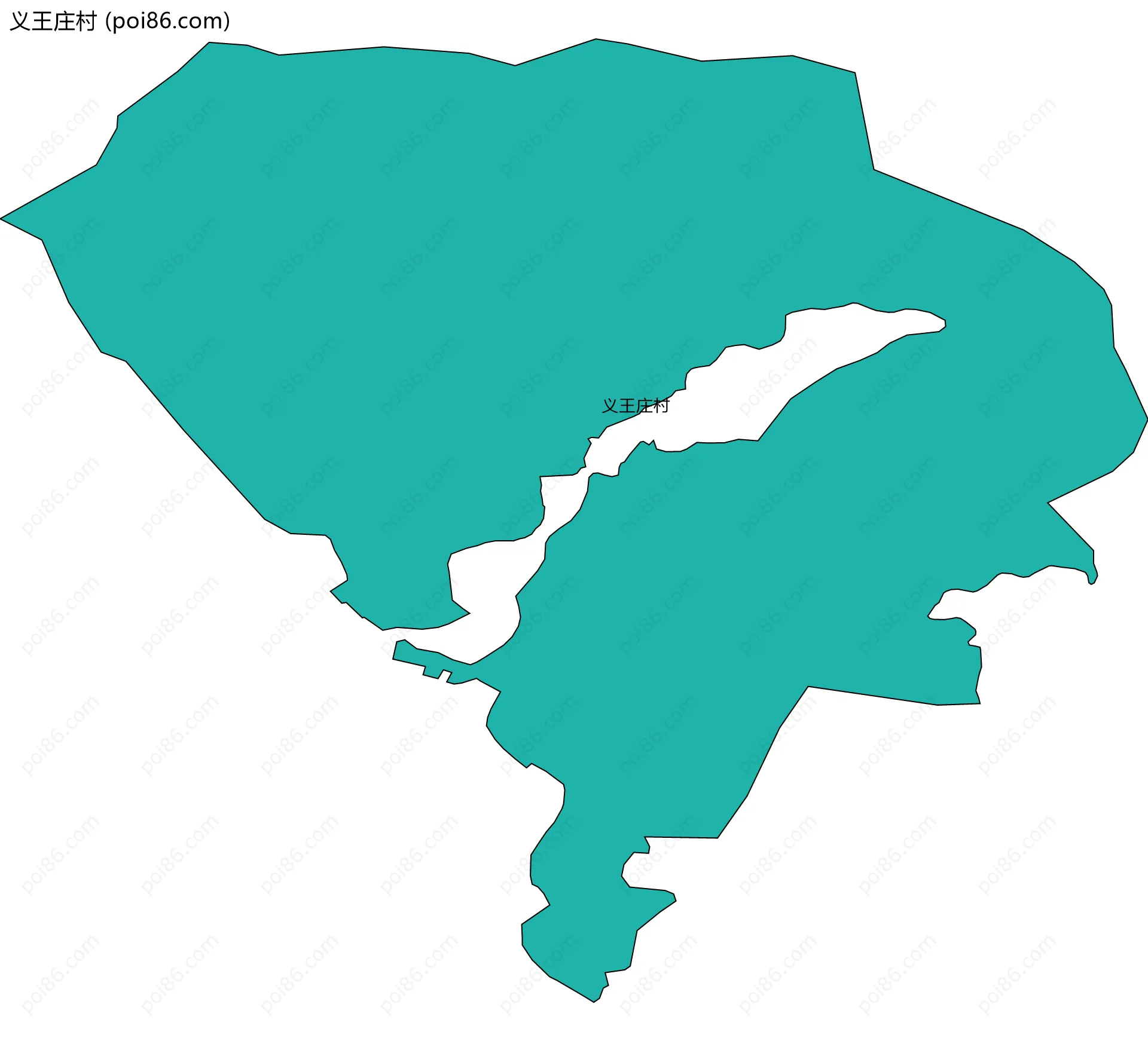 义王庄村边界地图