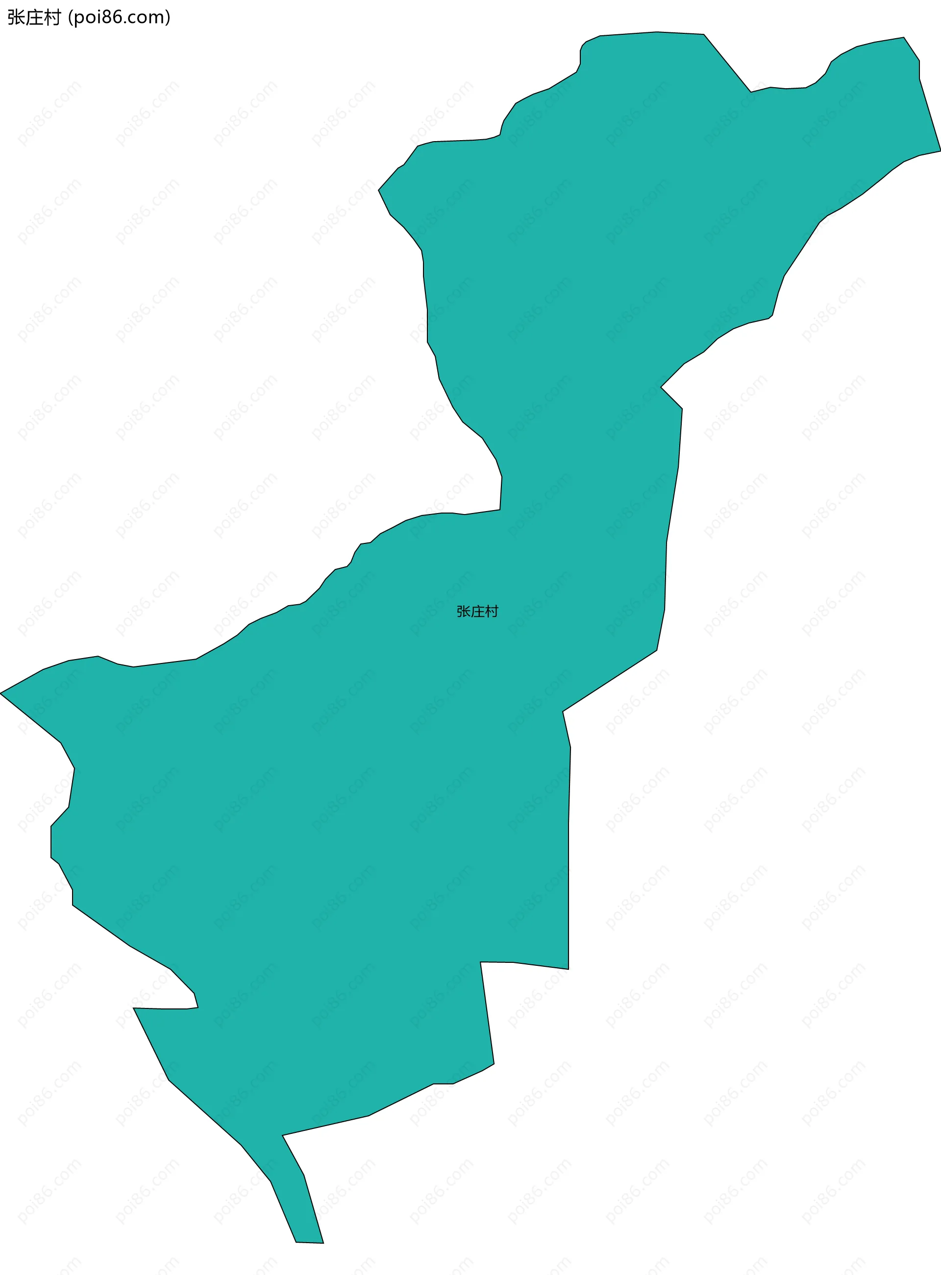 张庄村边界地图