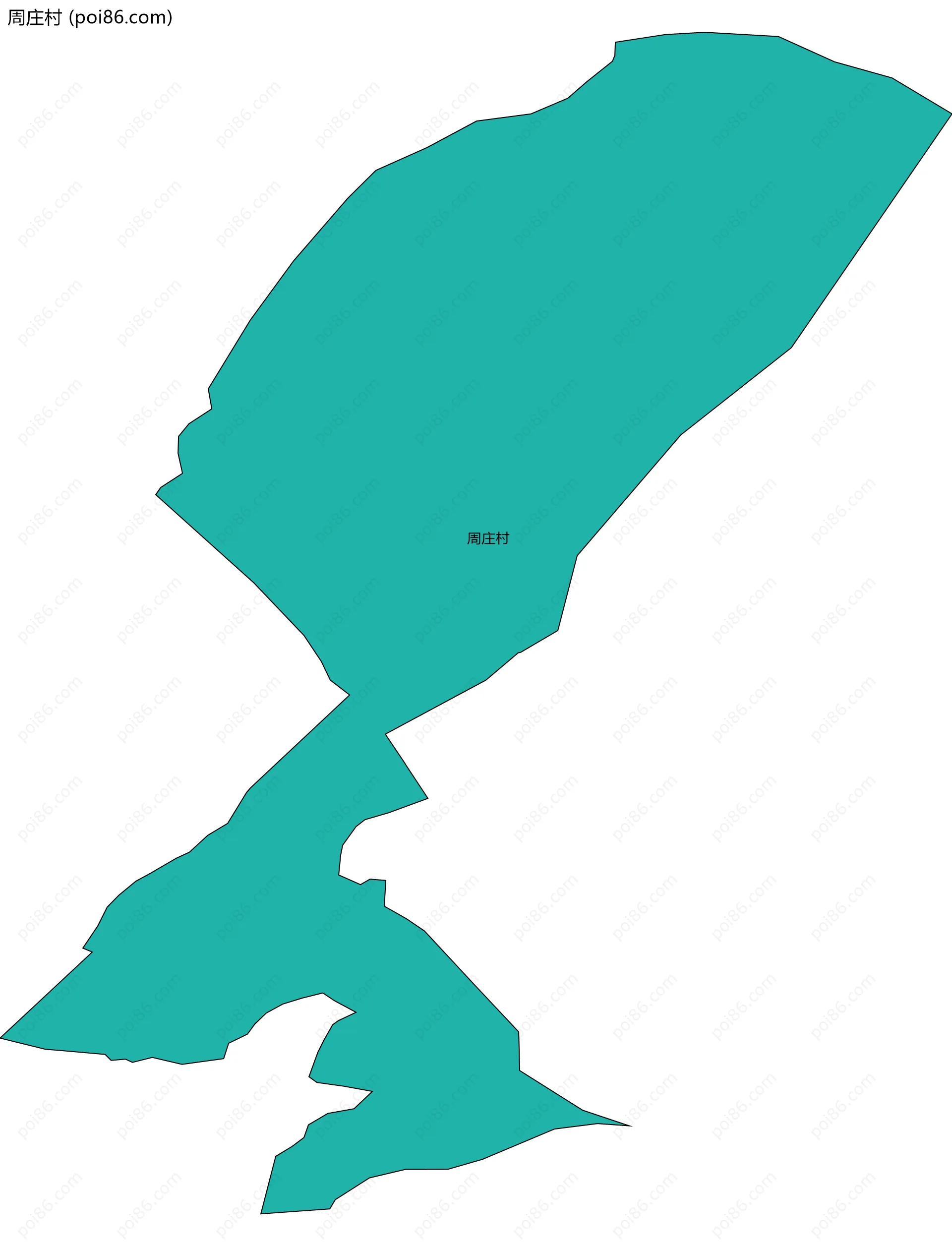 周庄村边界地图