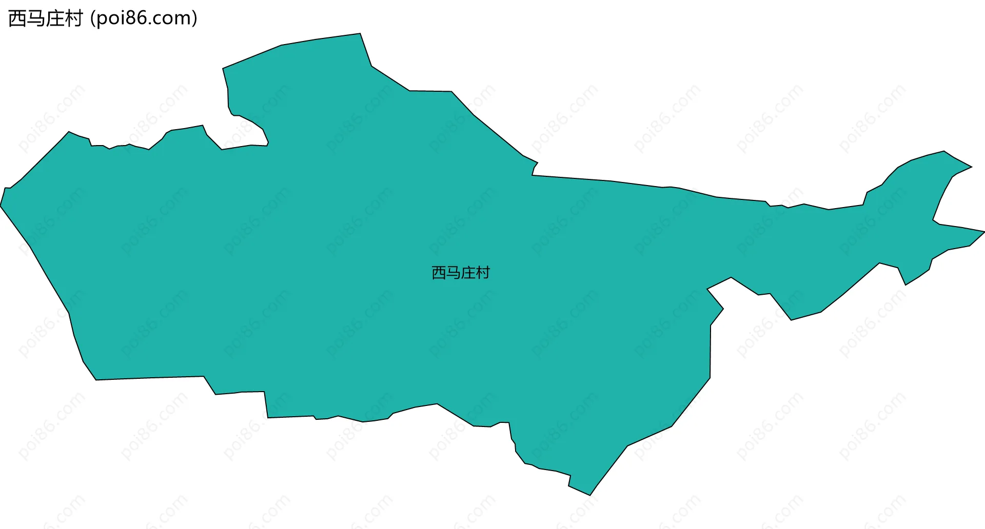 西马庄村边界地图