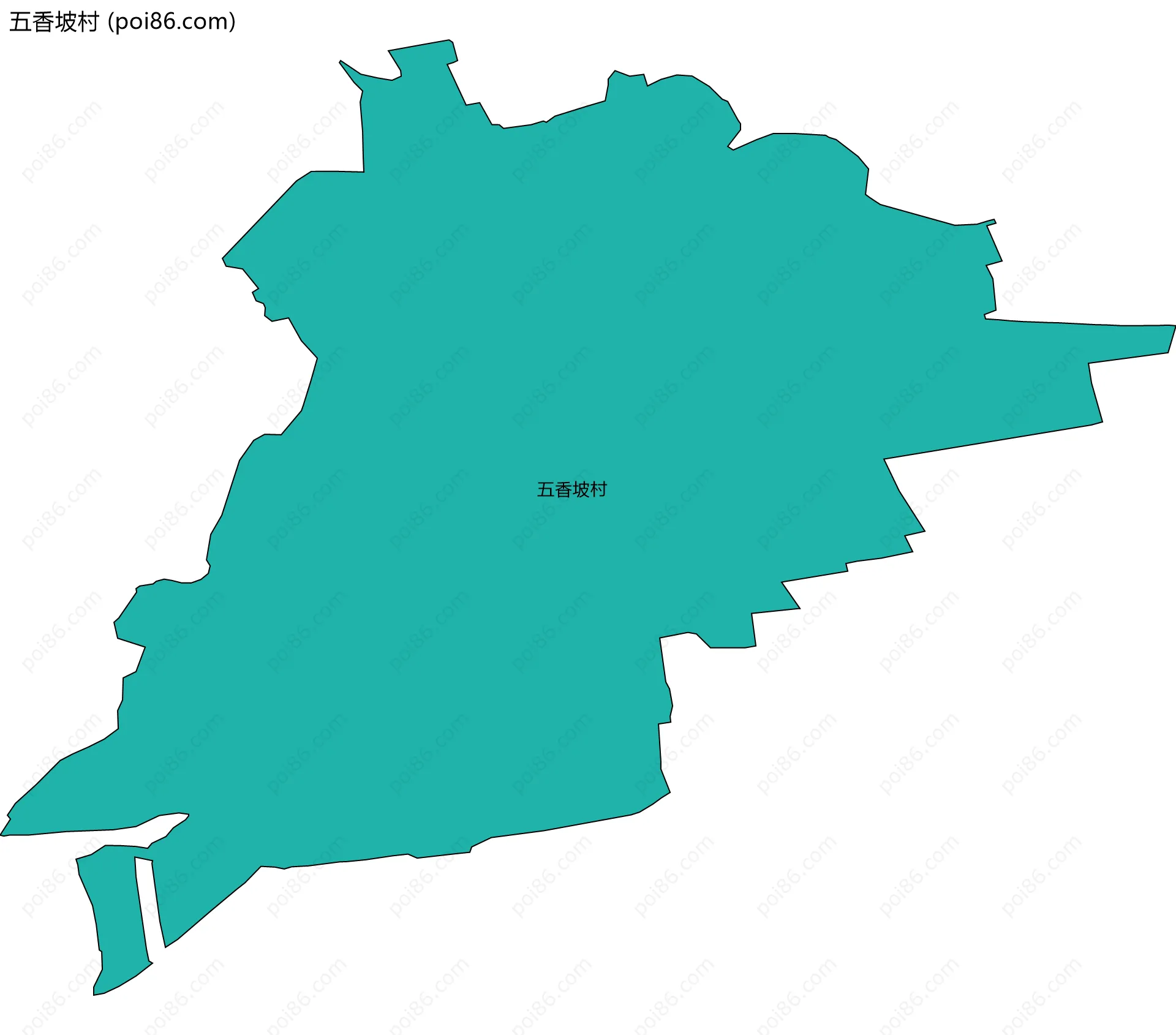 五香坡村边界地图