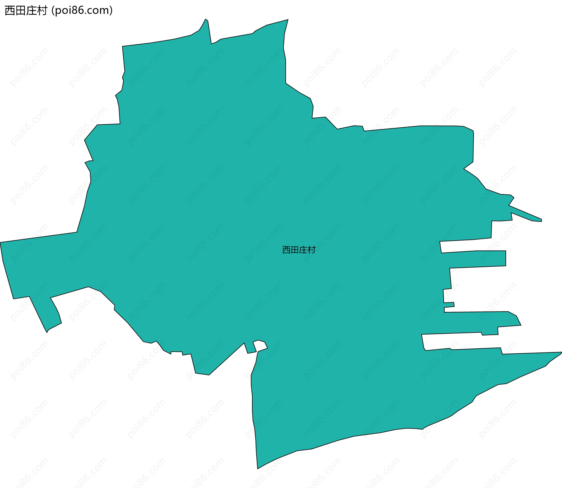 西田庄村边界地图