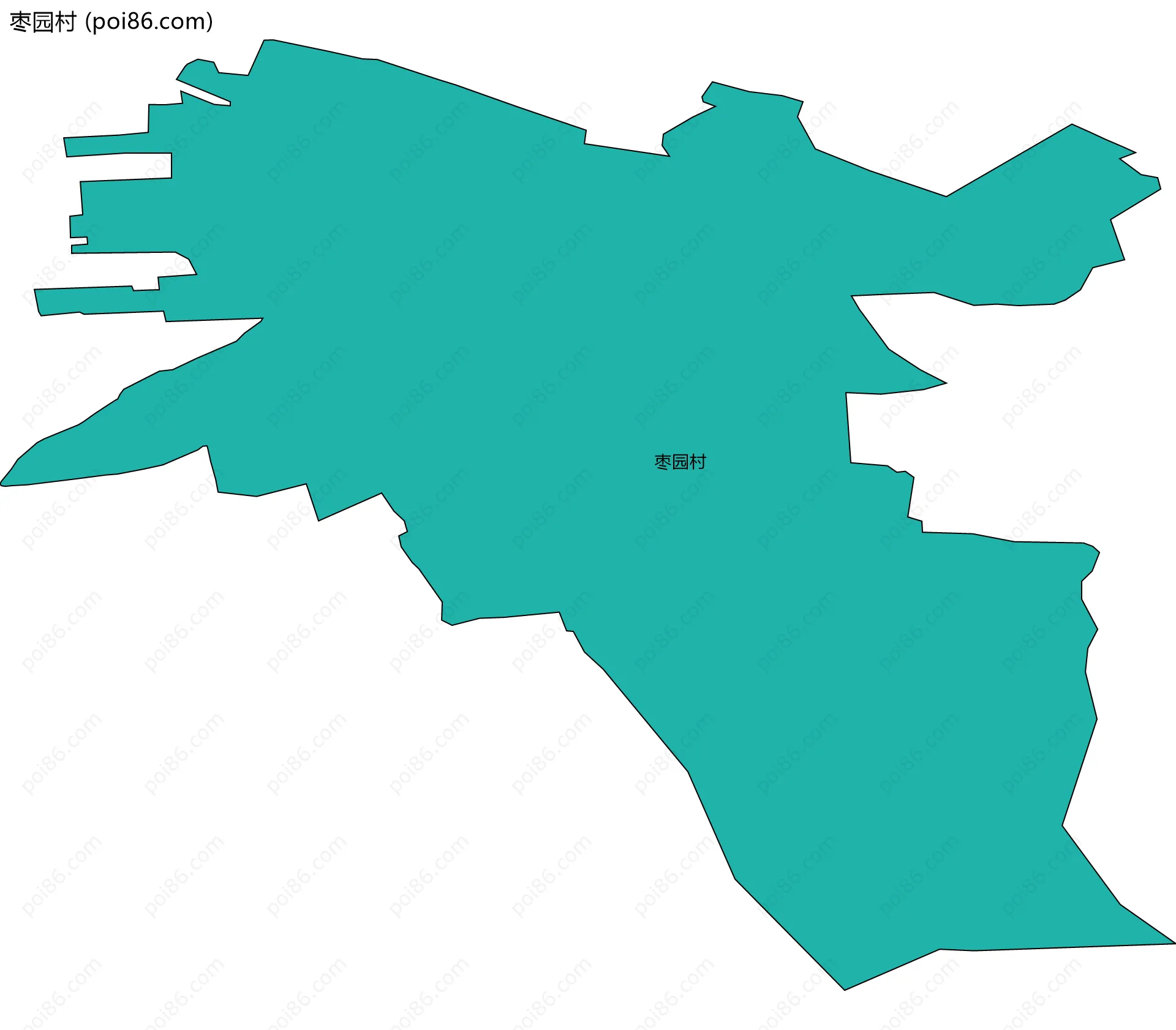 枣园村边界地图