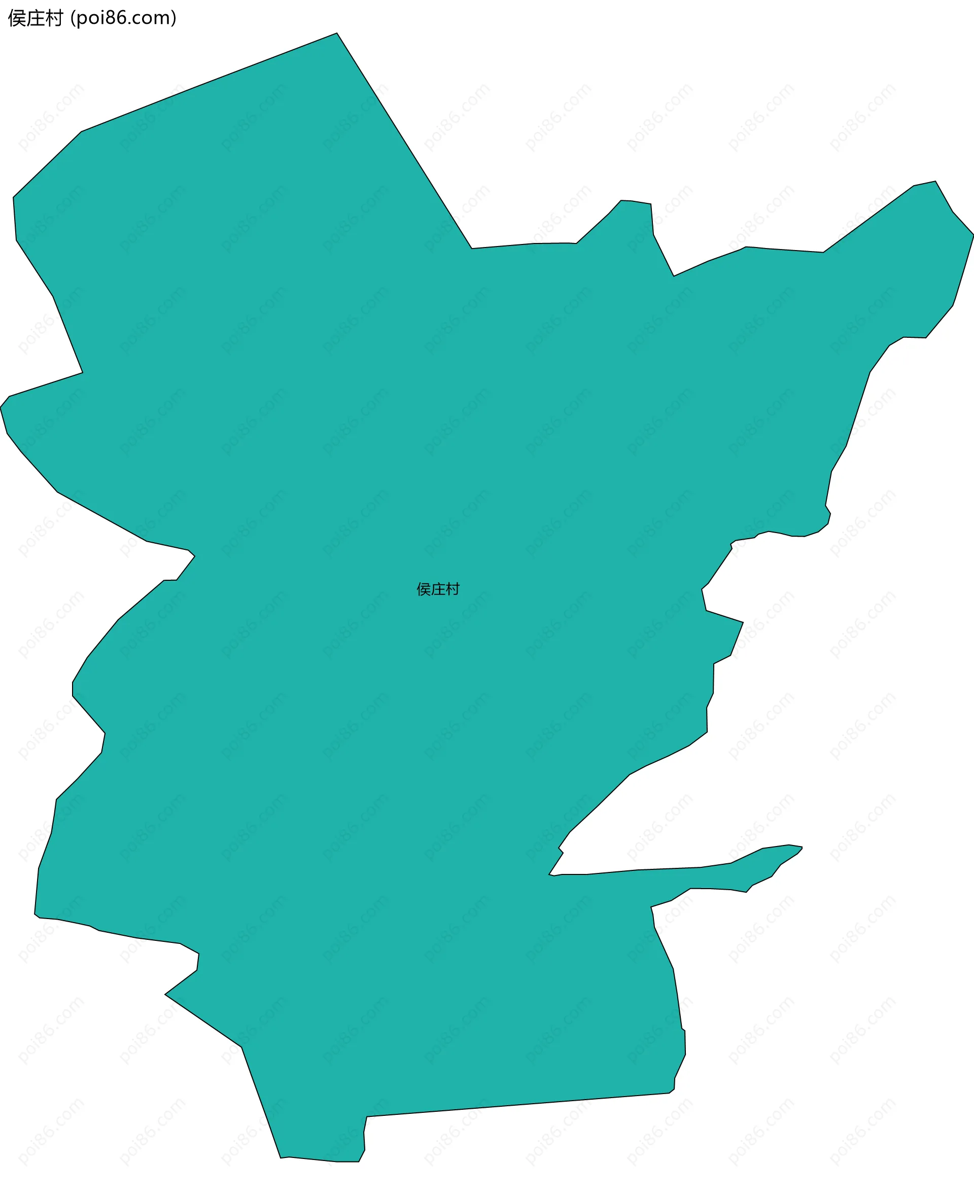 侯庄村边界地图