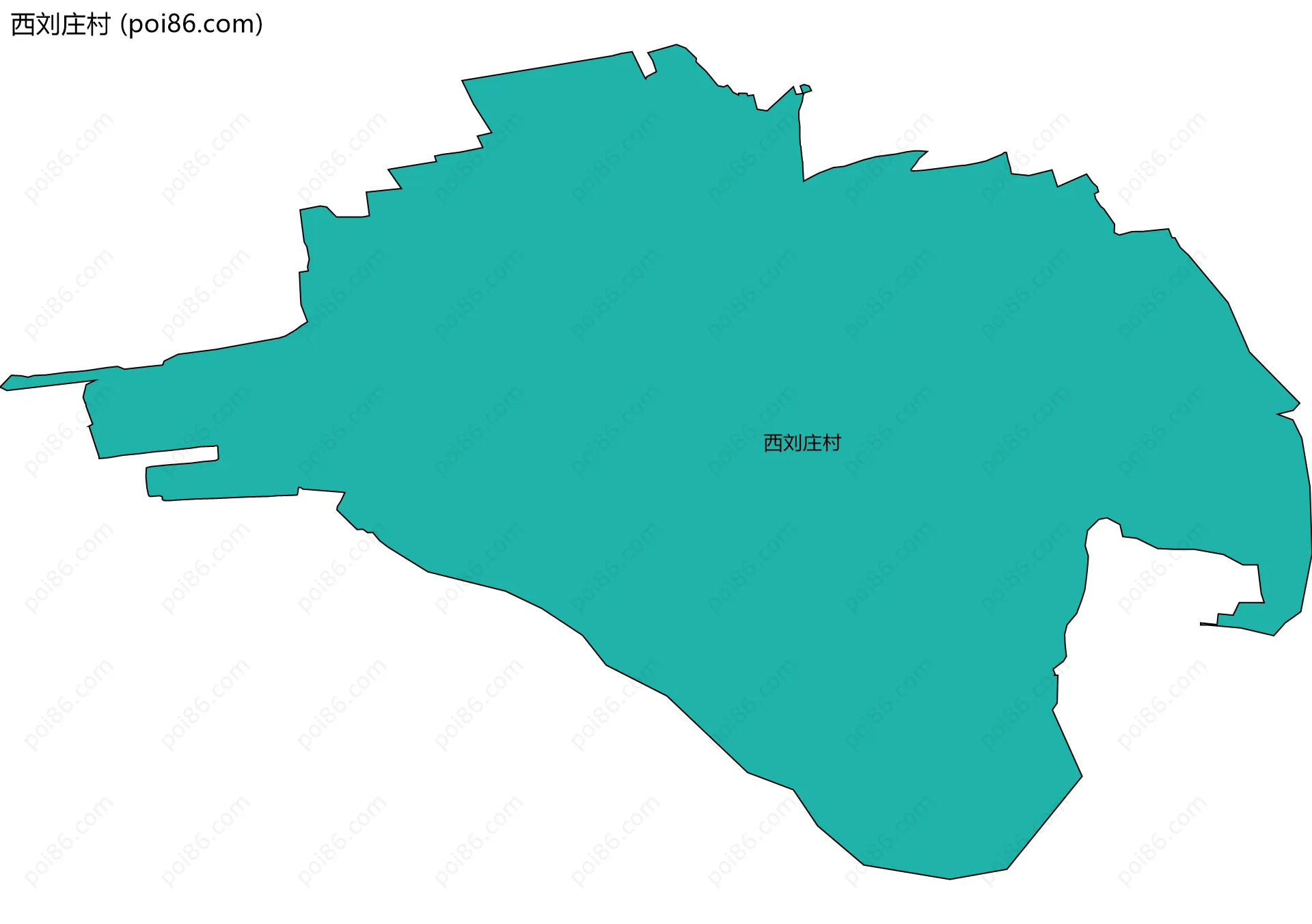 西刘庄村边界地图