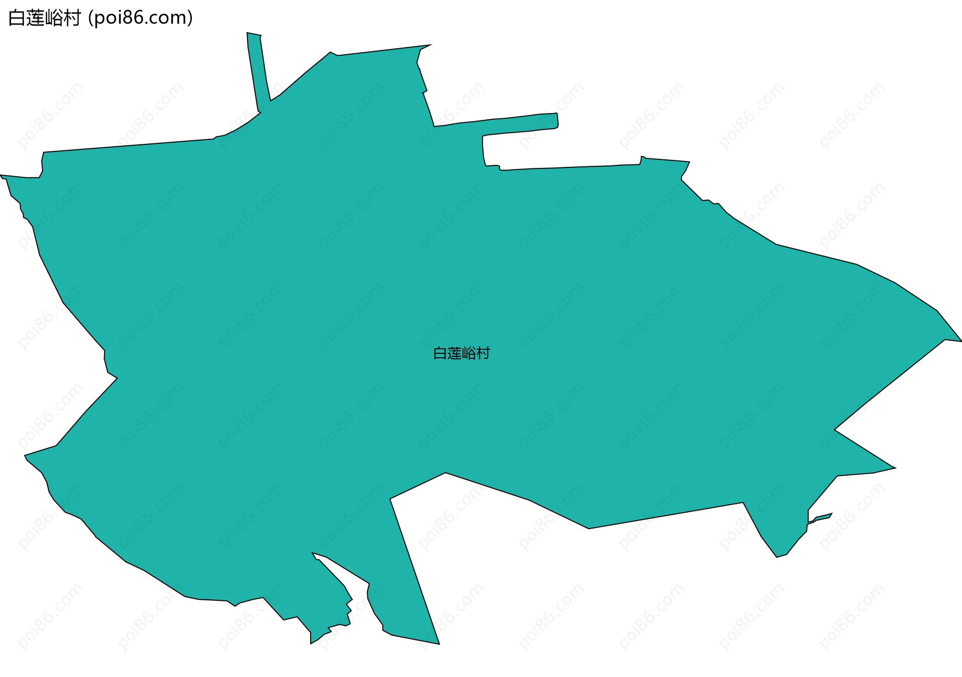 白莲峪村边界地图