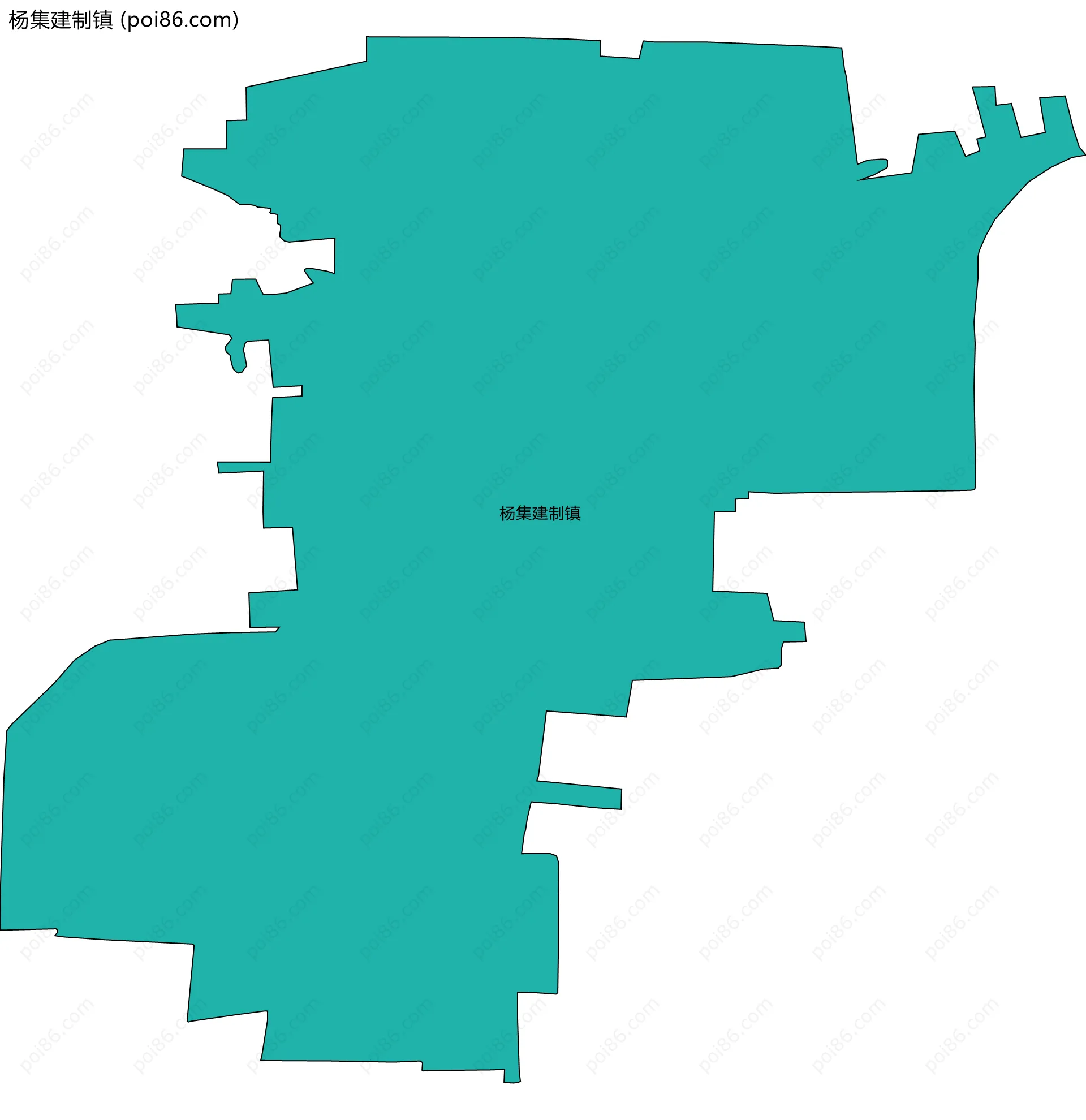 杨集建制镇边界地图