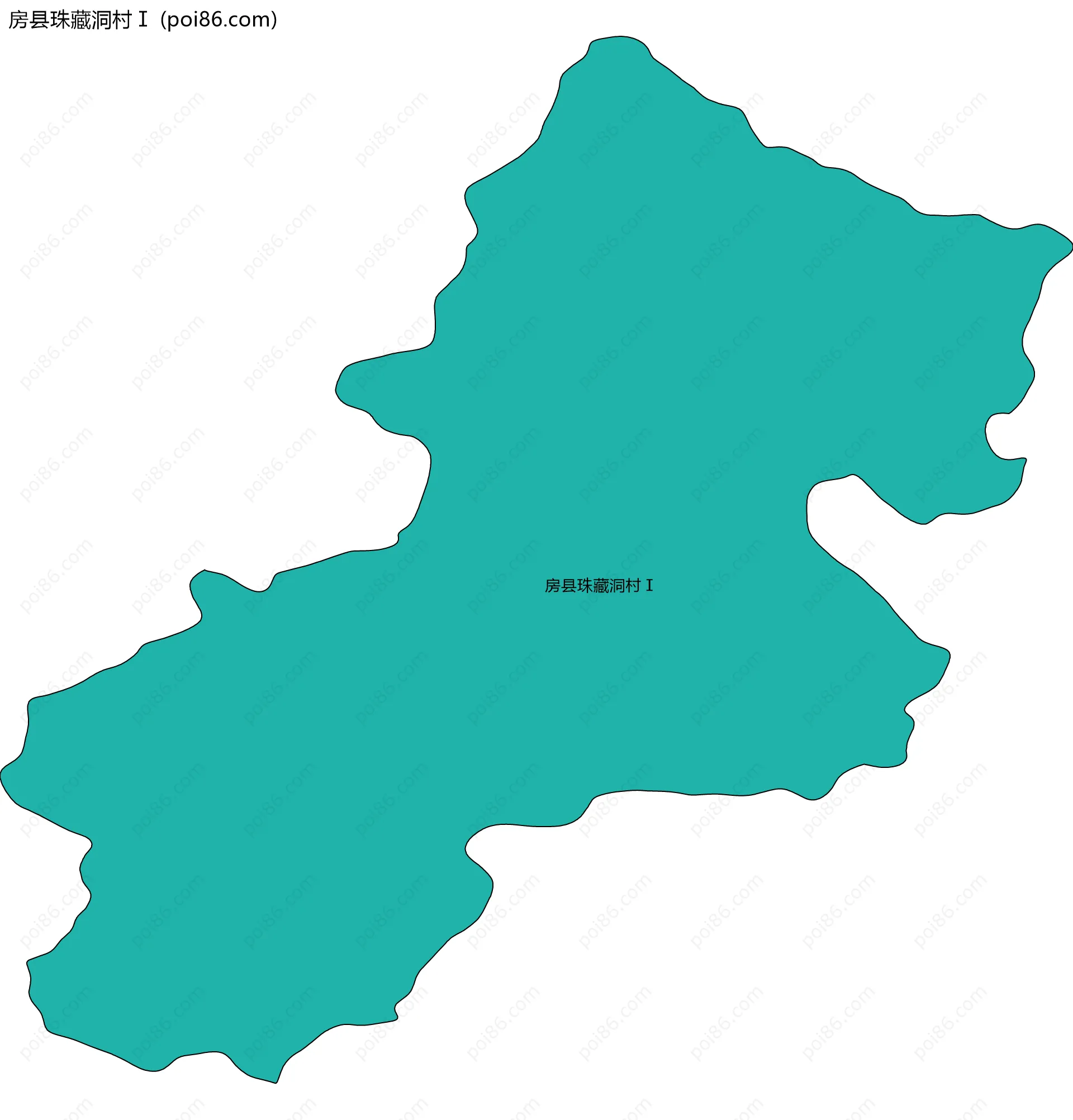 房县珠藏洞村Ⅰ边界地图