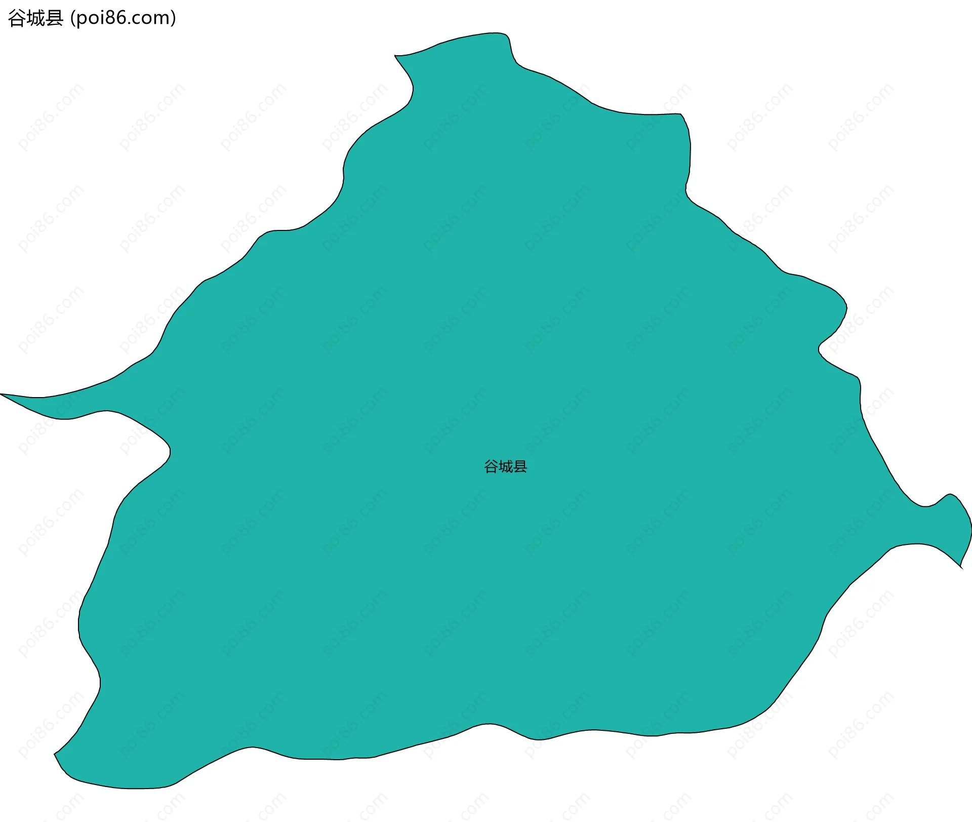 谷城县边界地图