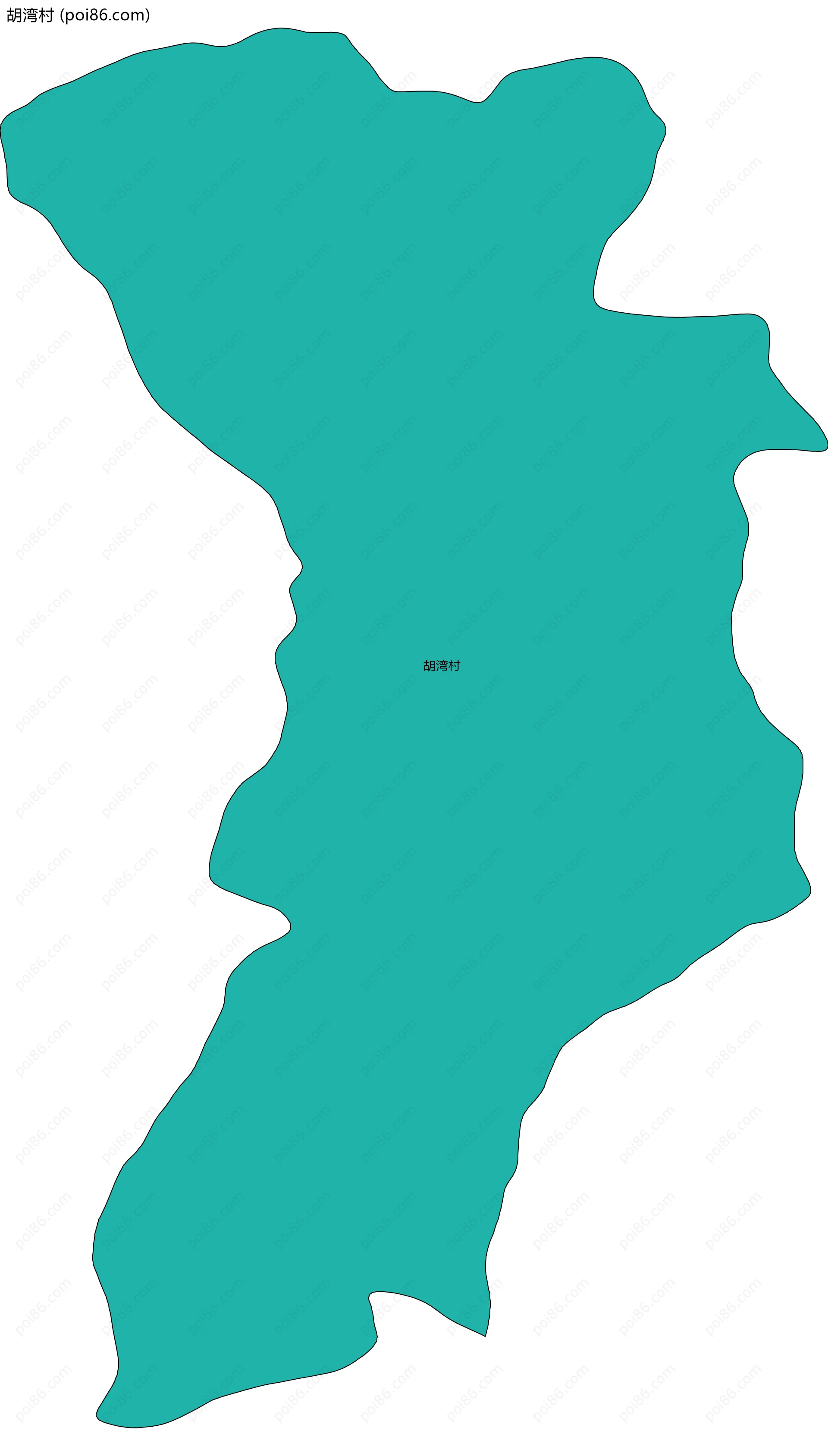 胡湾村边界地图