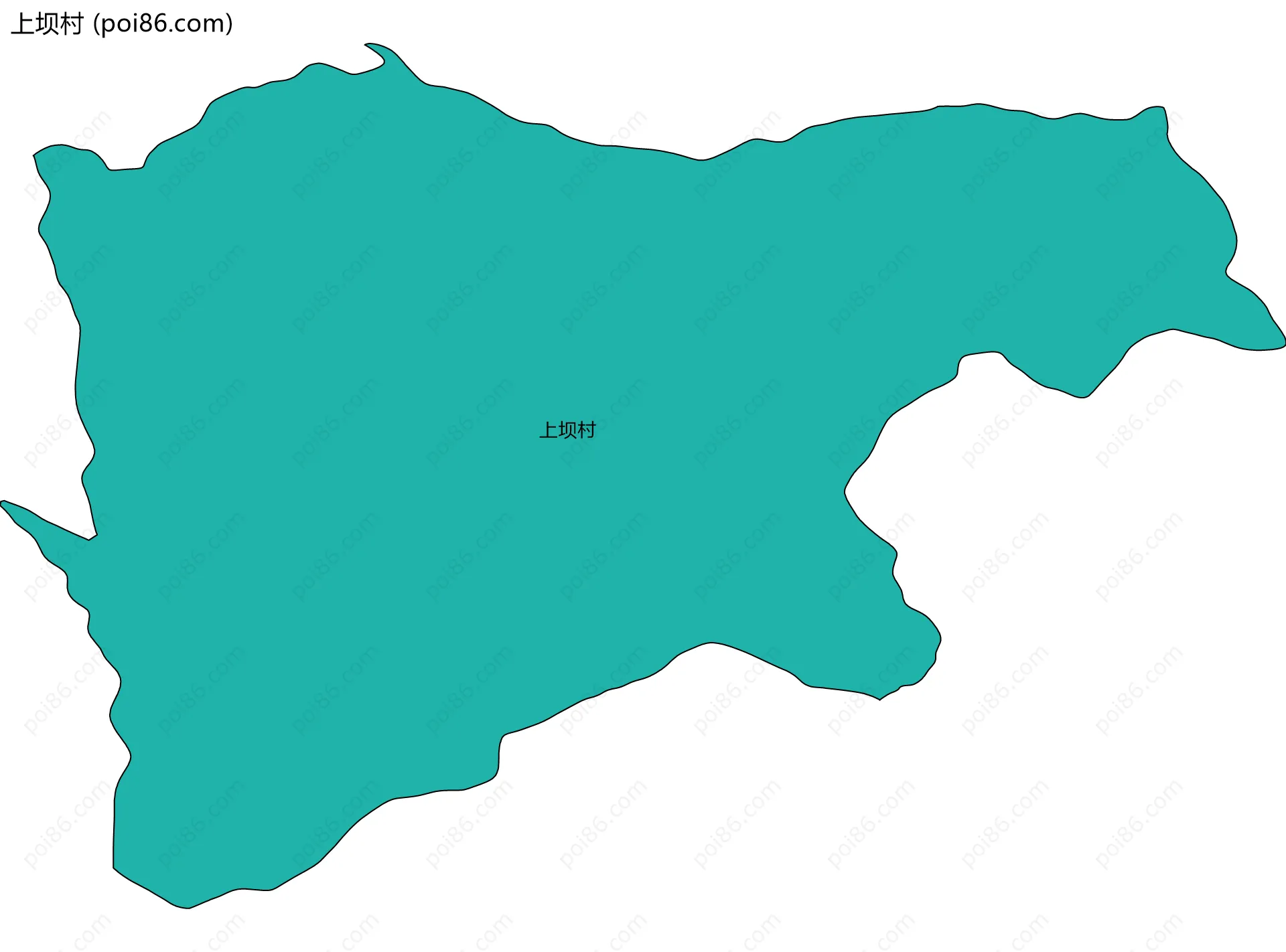 上坝村边界地图