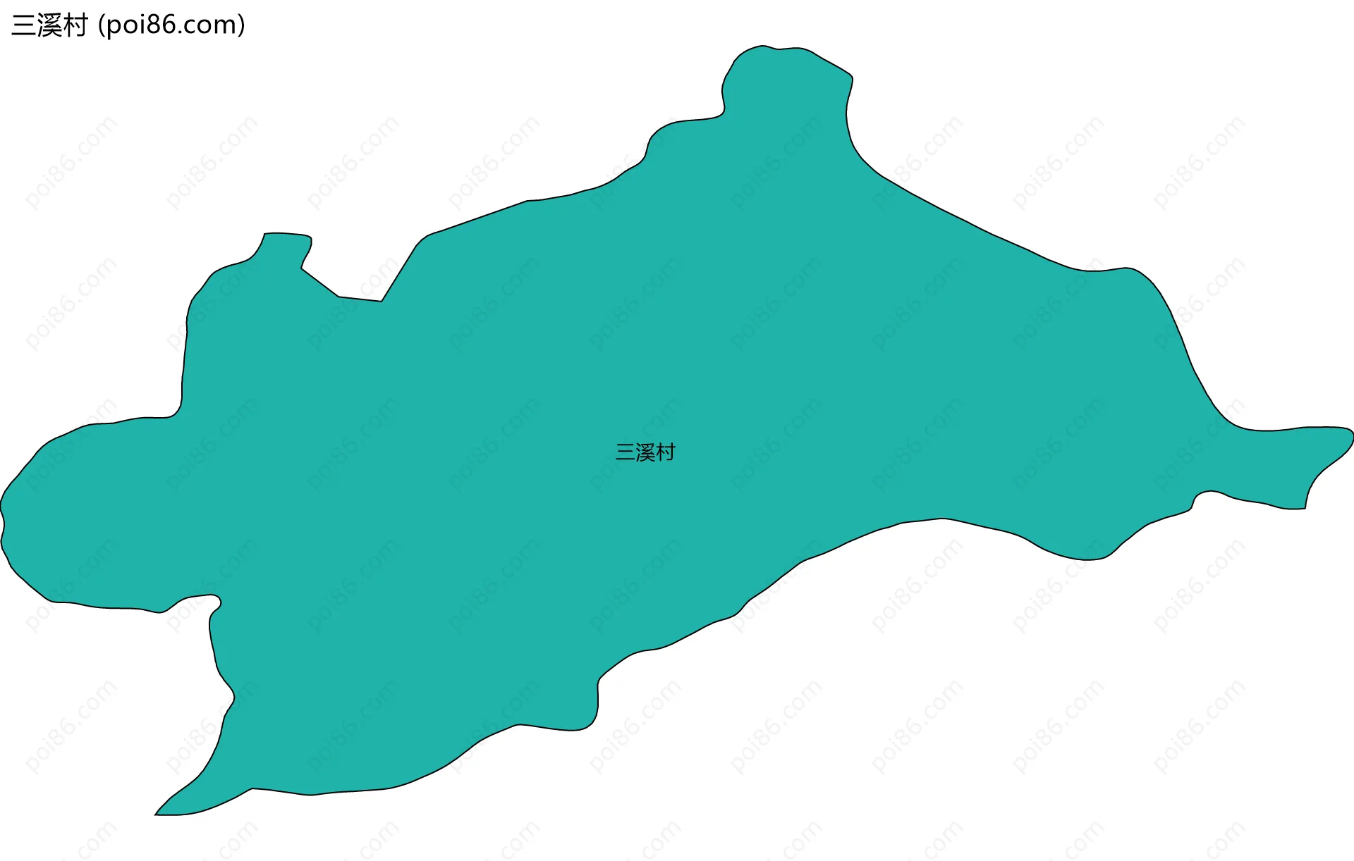 三溪村边界地图