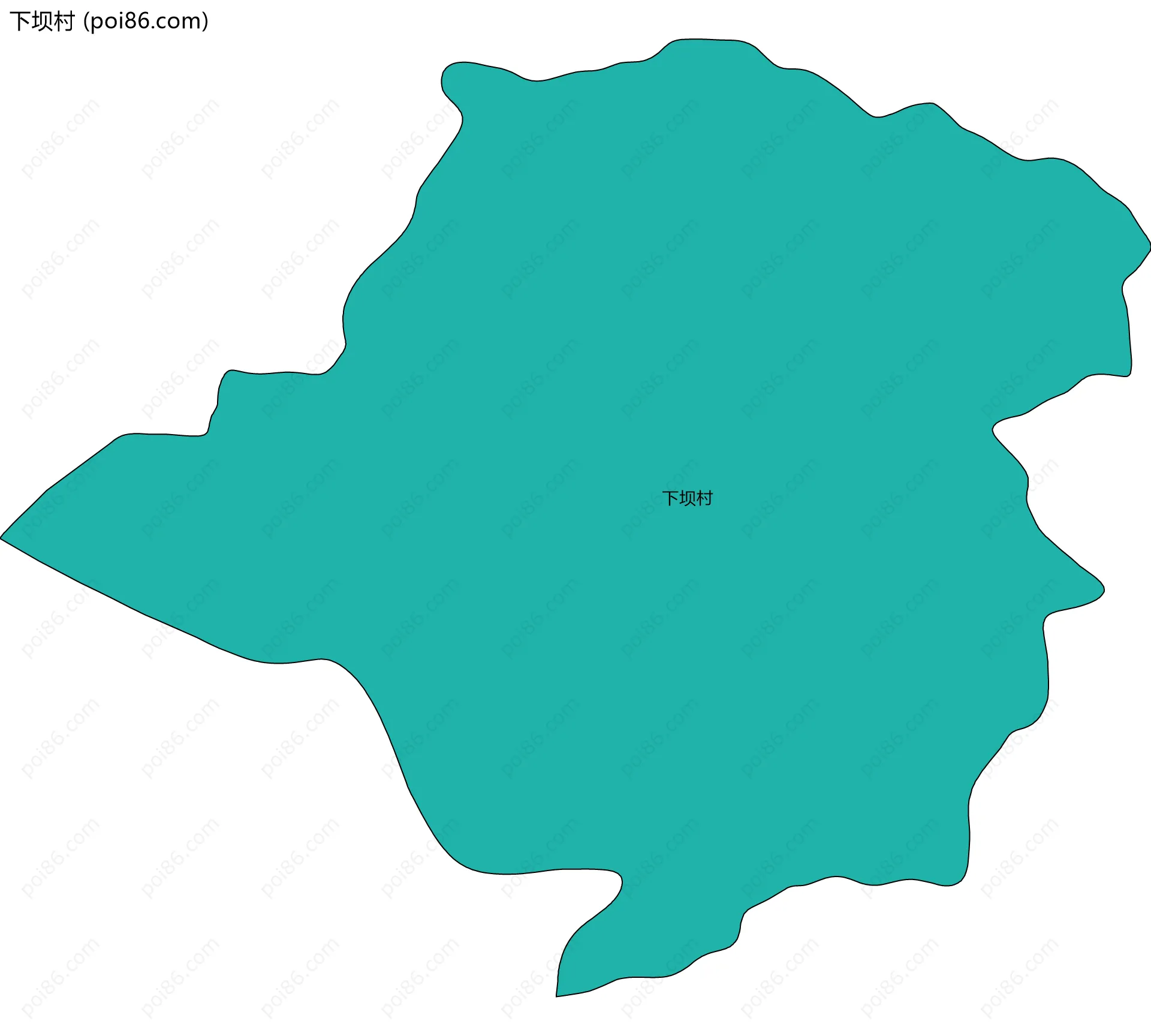 下坝村边界地图