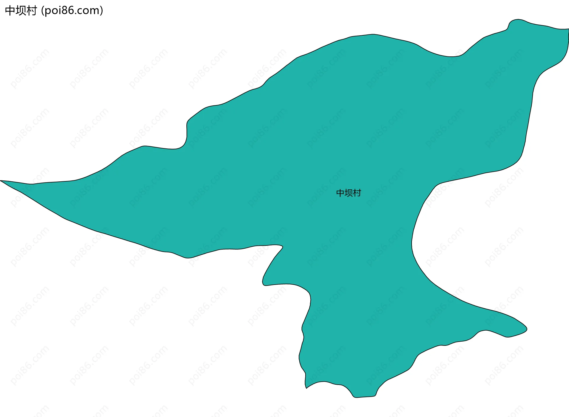 中坝村边界地图