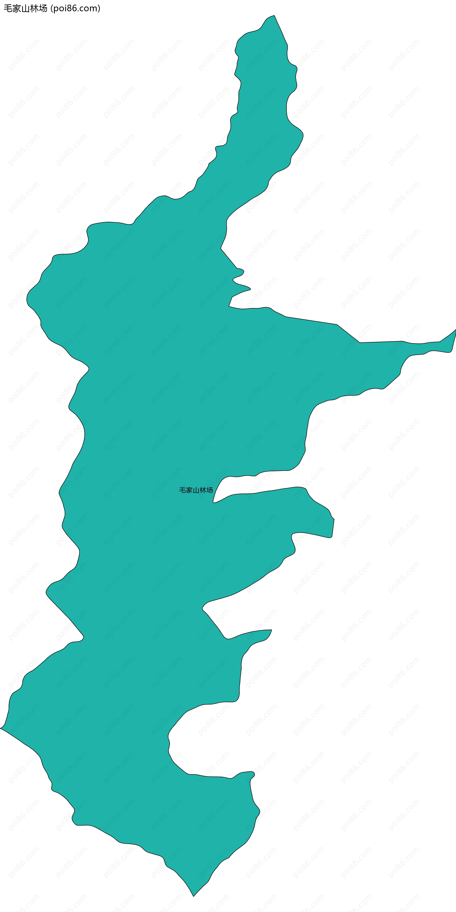 毛家山林场边界地图