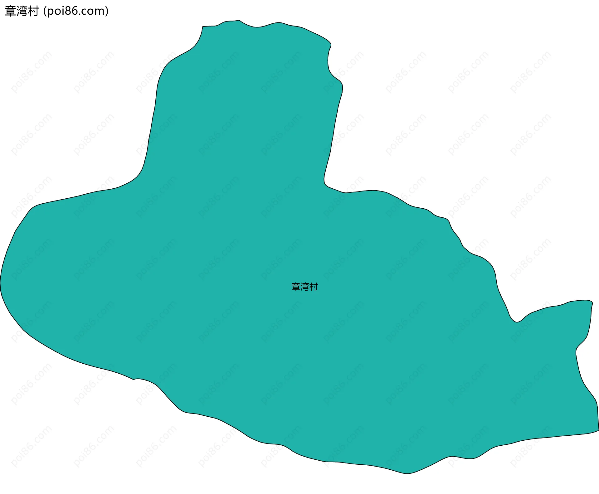 章湾村边界地图