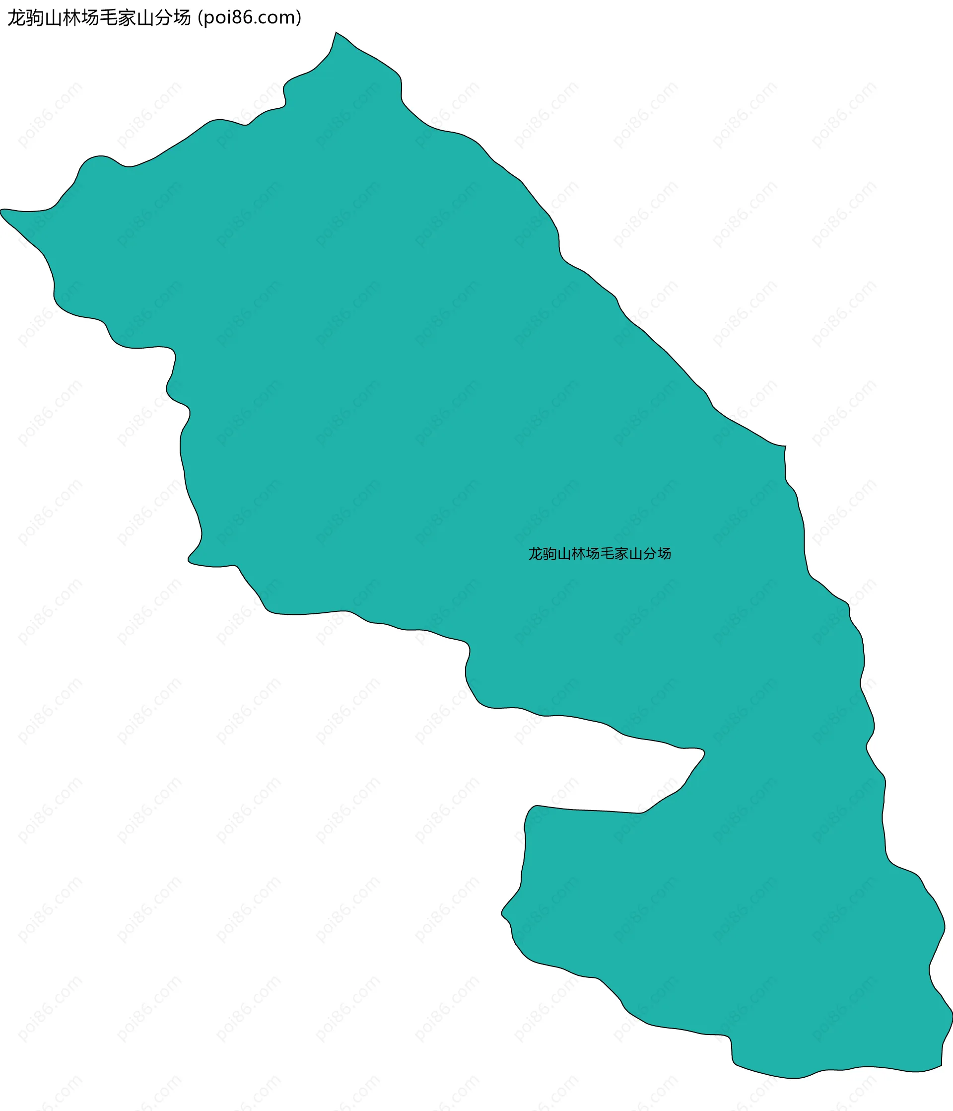 龙驹山林场毛家山分场边界地图