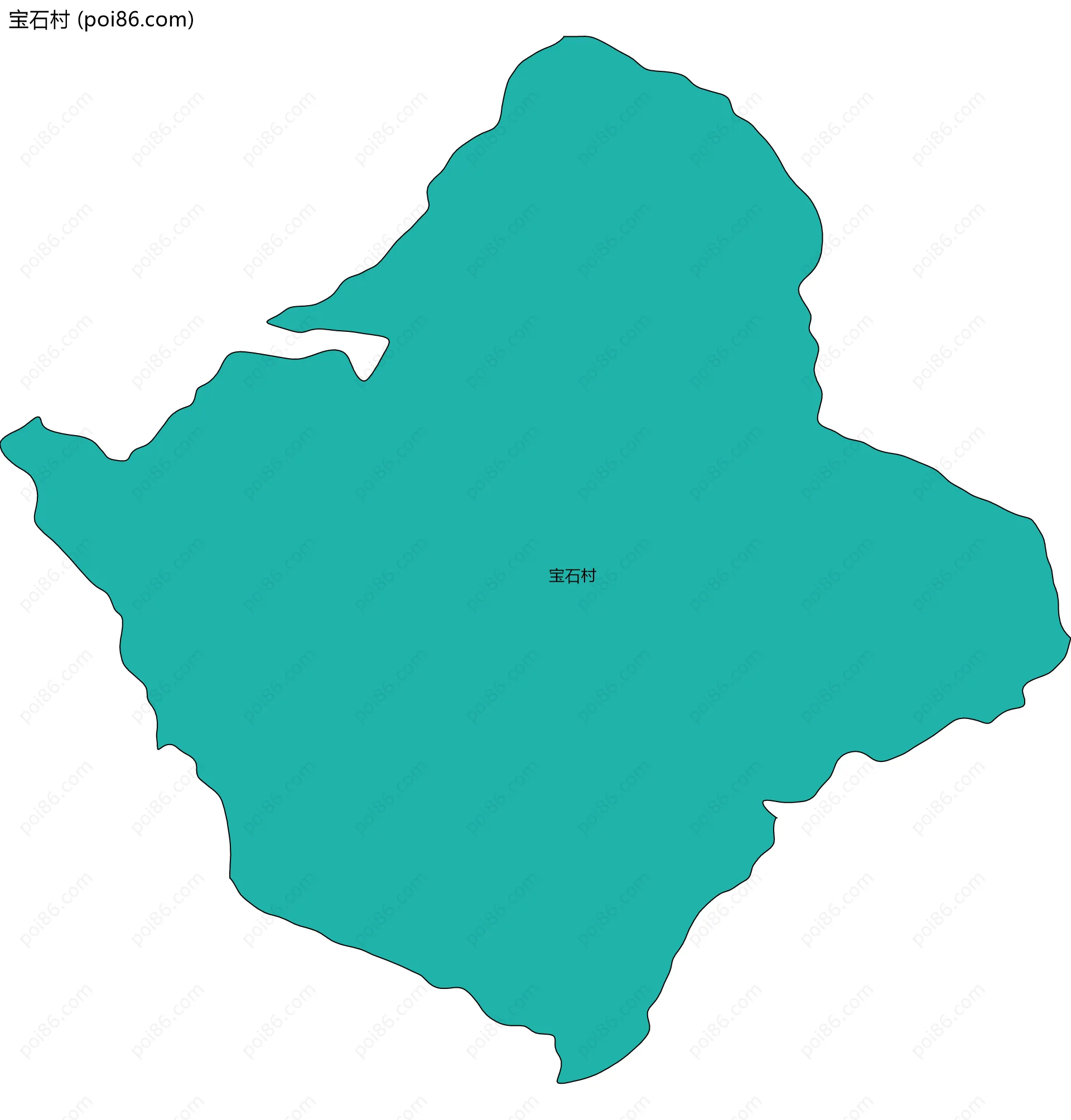 宝石村边界地图