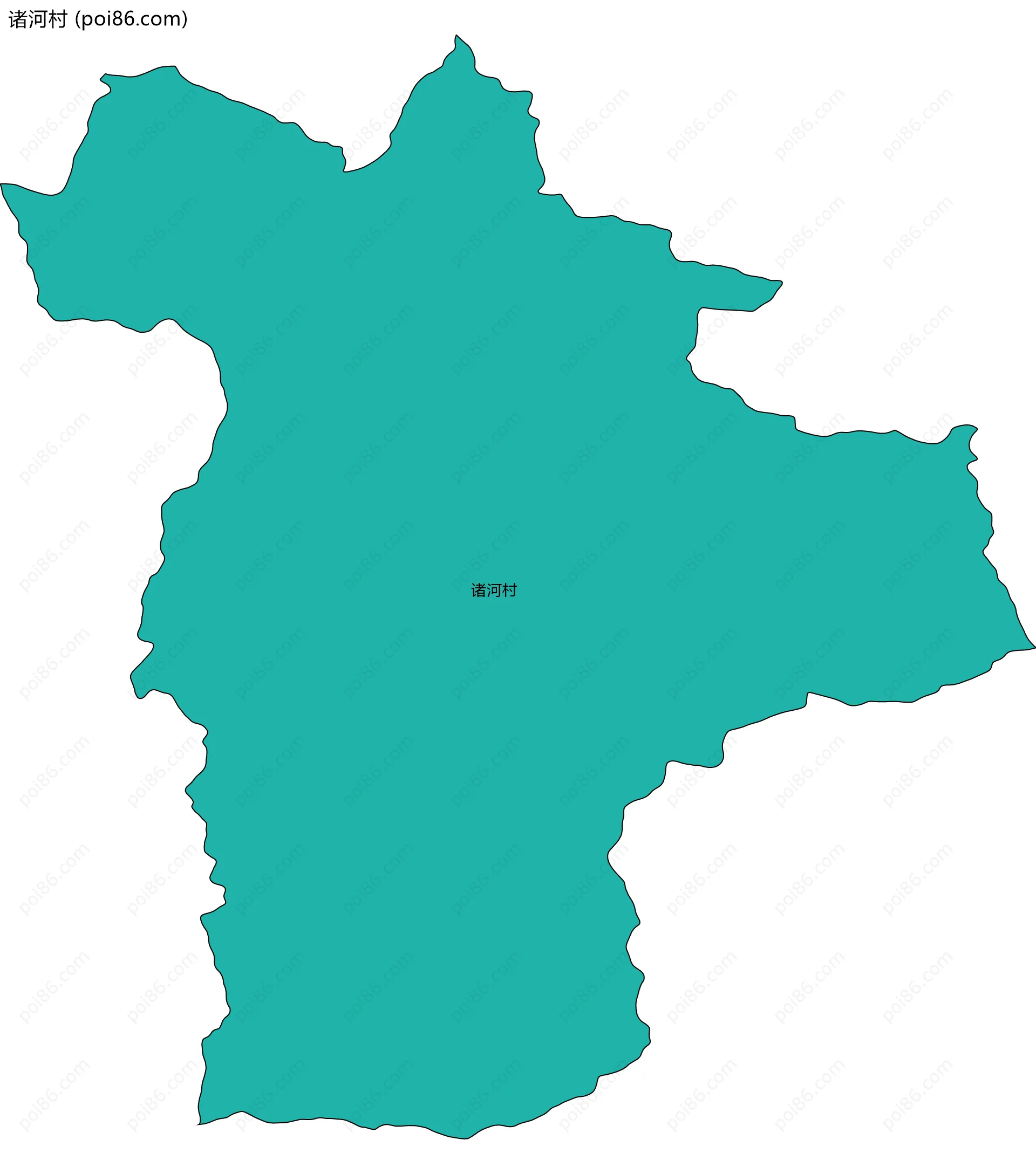 诸河村边界地图