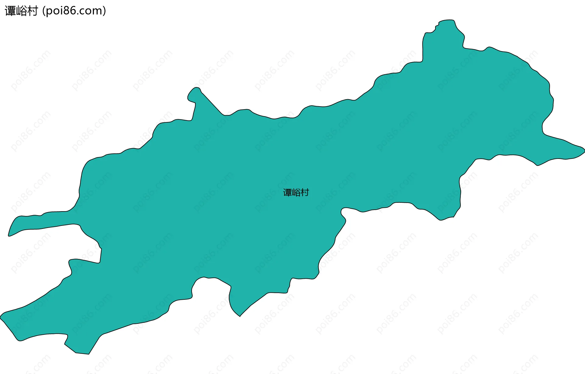 谭峪村边界地图