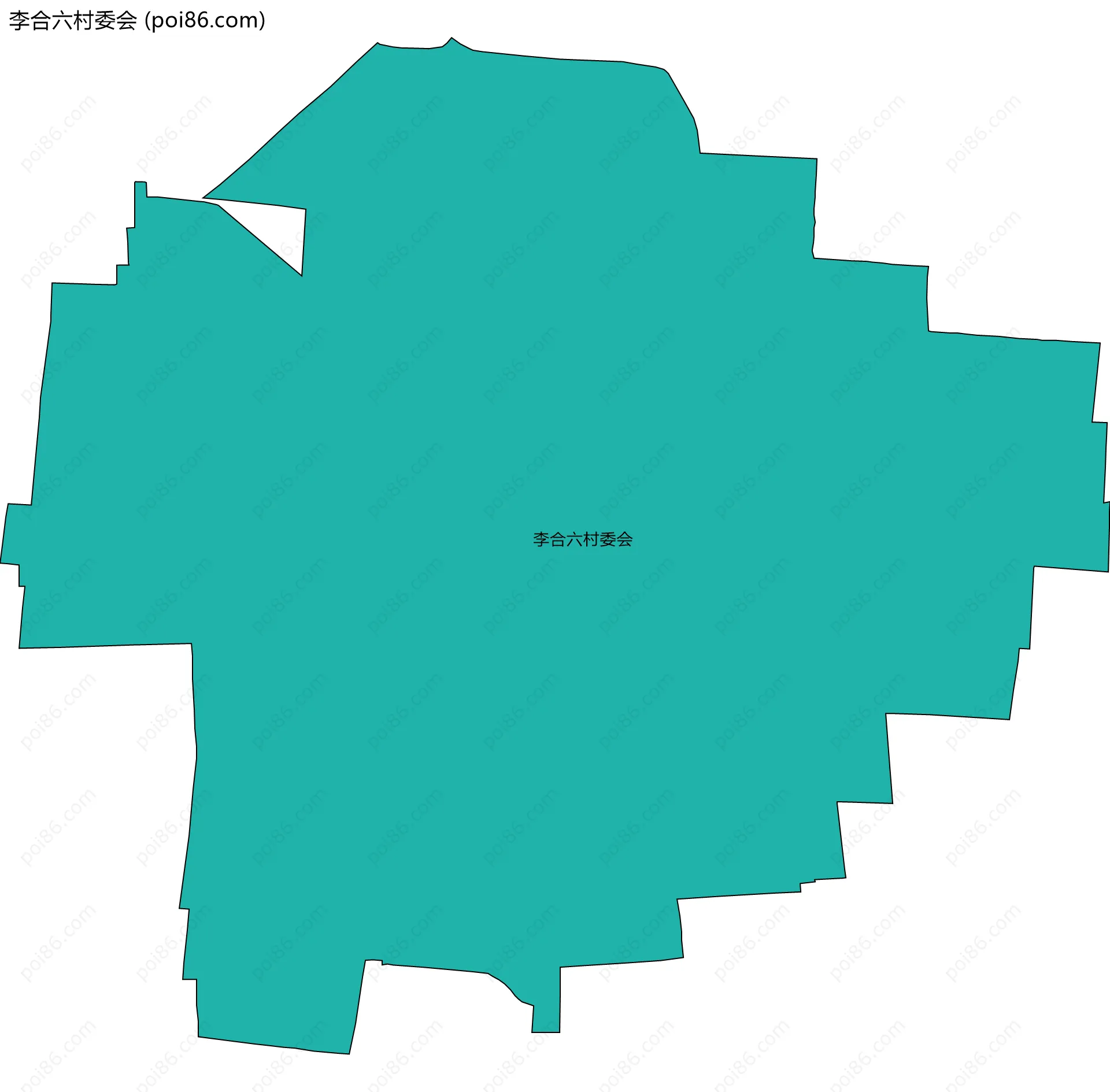 李合六村委会边界地图