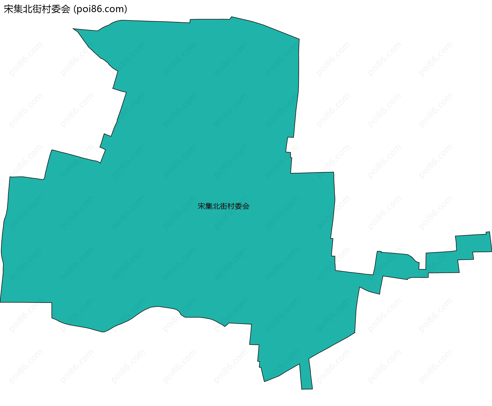 宋集北街村委会边界地图