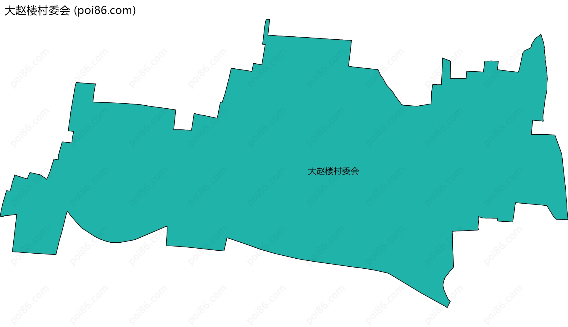 大赵楼村委会边界地图