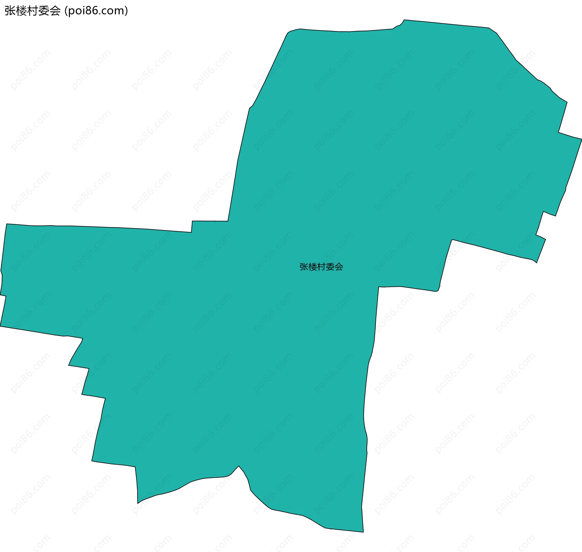 张楼村委会边界地图