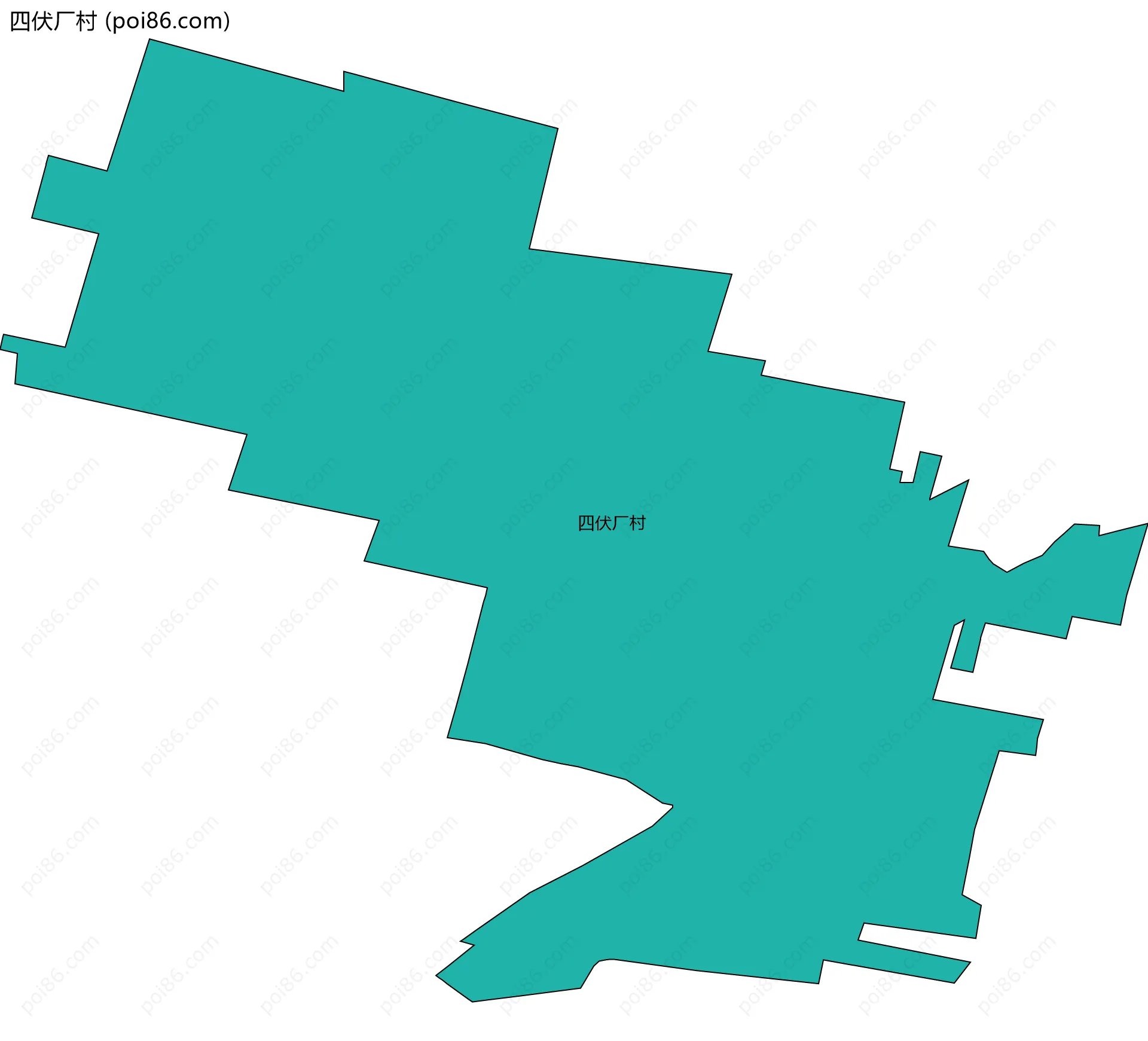 四伏厂村边界地图