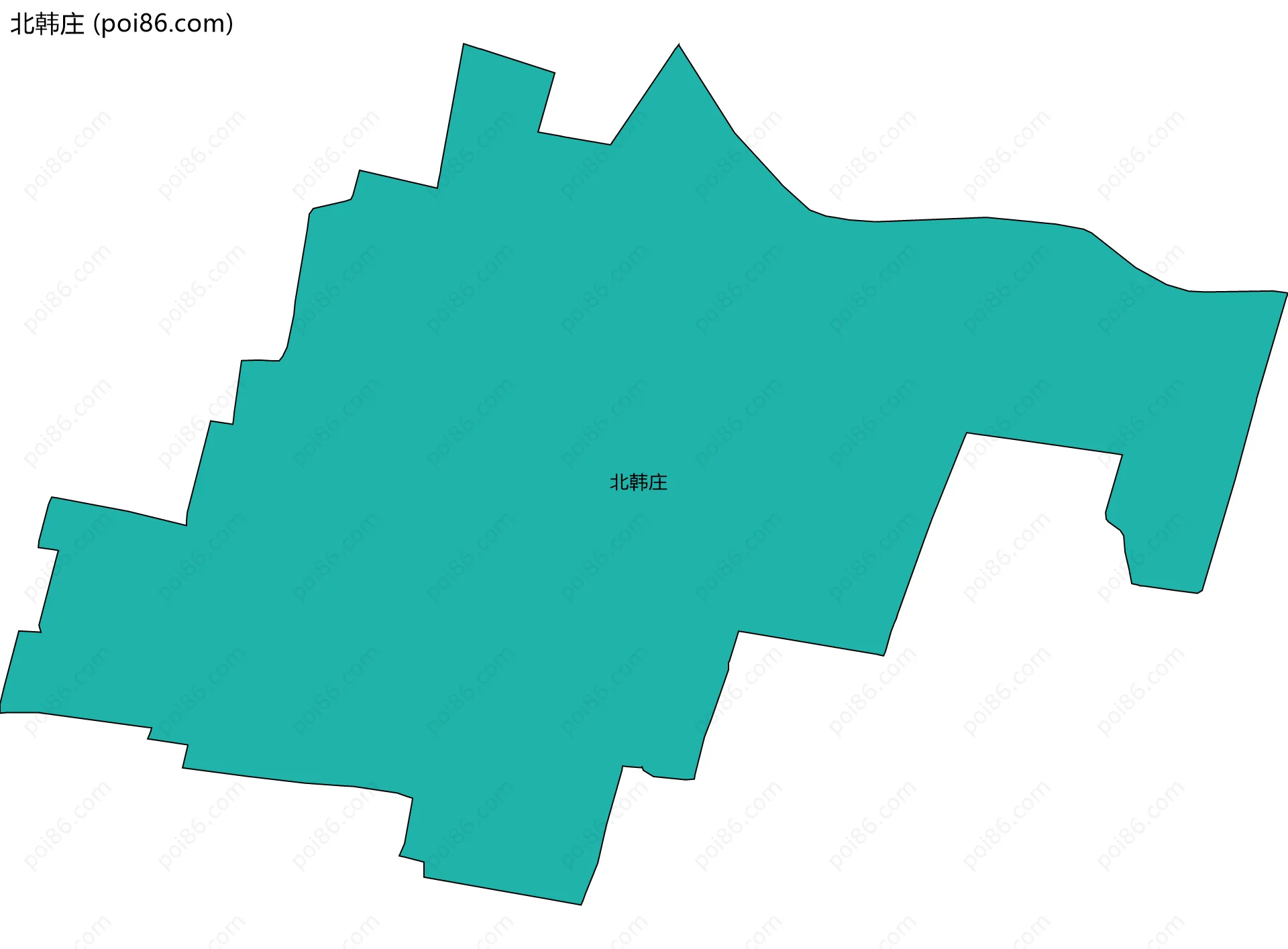 北韩庄边界地图