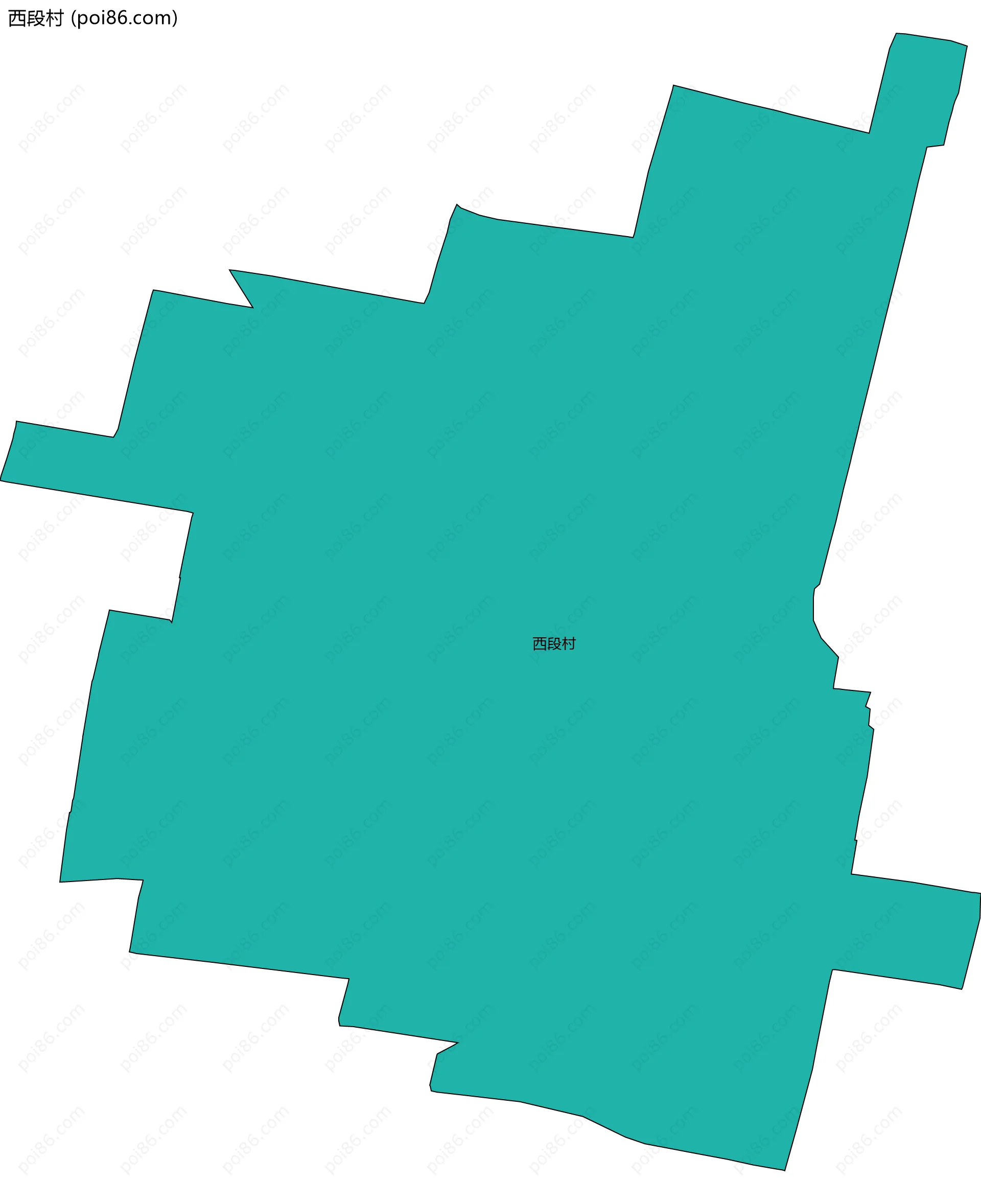 西段村边界地图