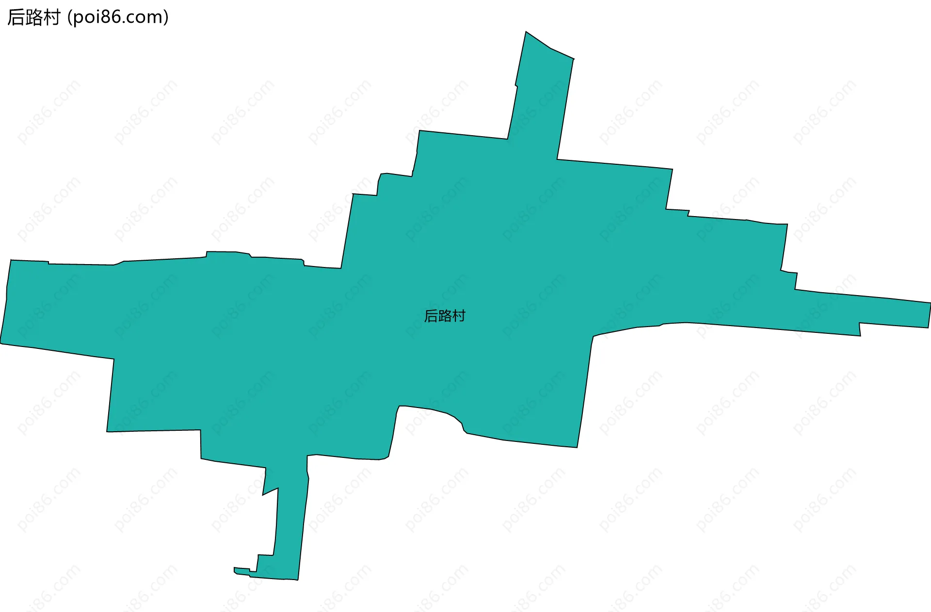 后路村边界地图