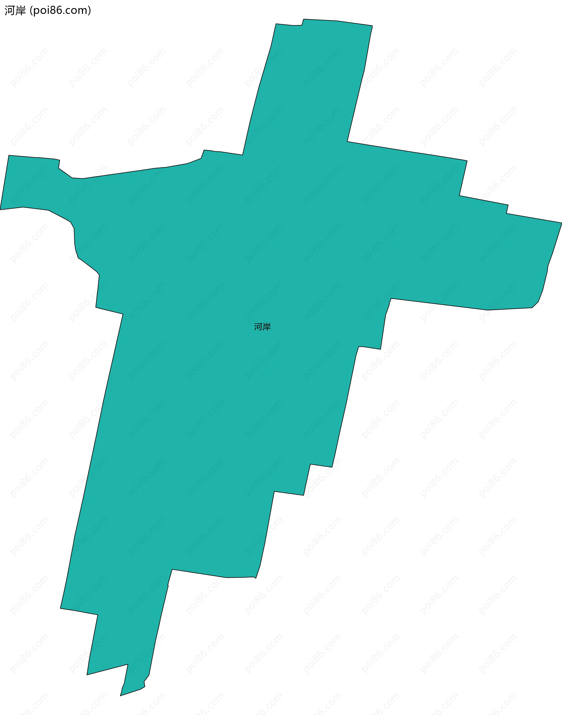 河岸边界地图
