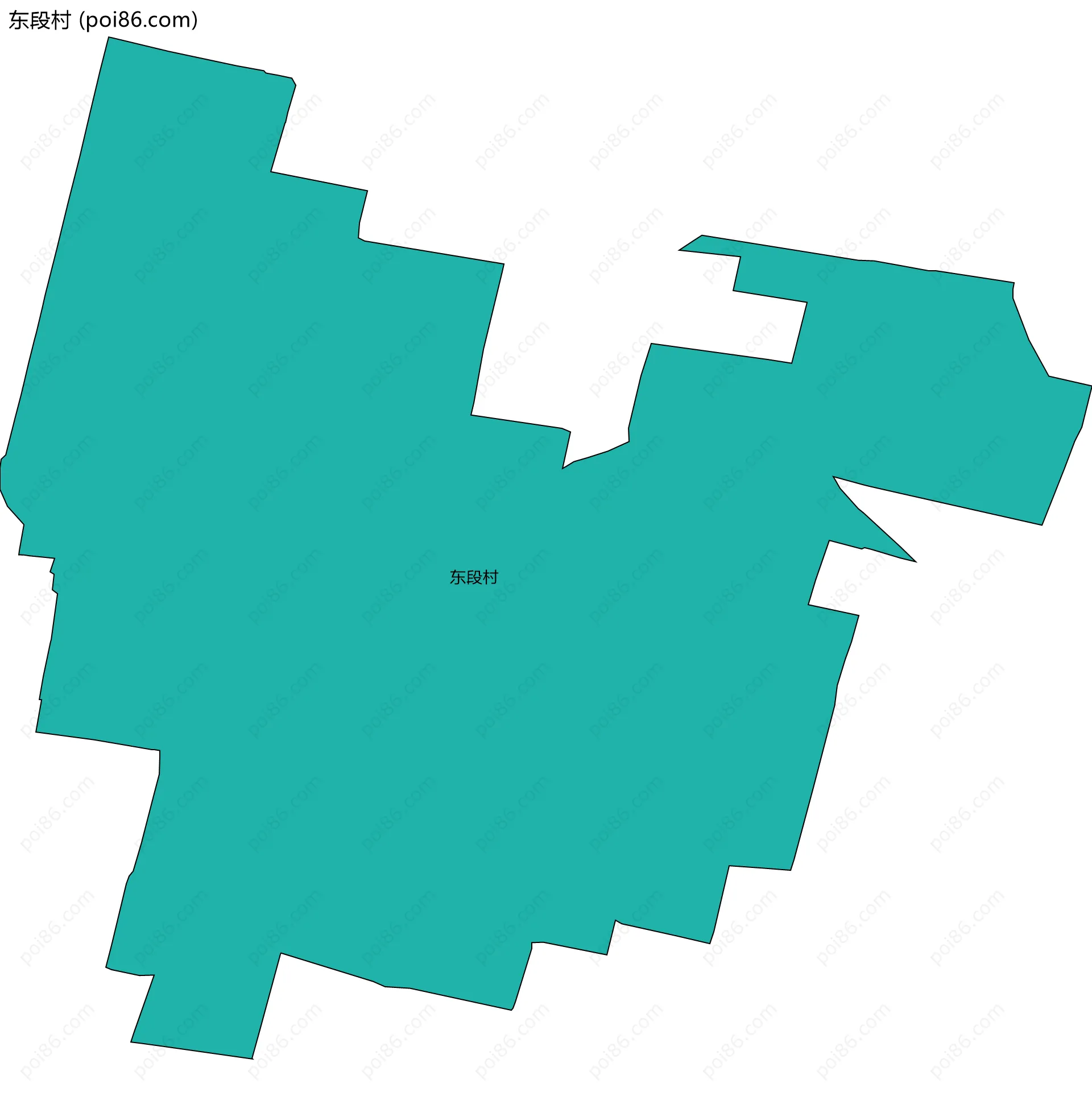 东段村边界地图