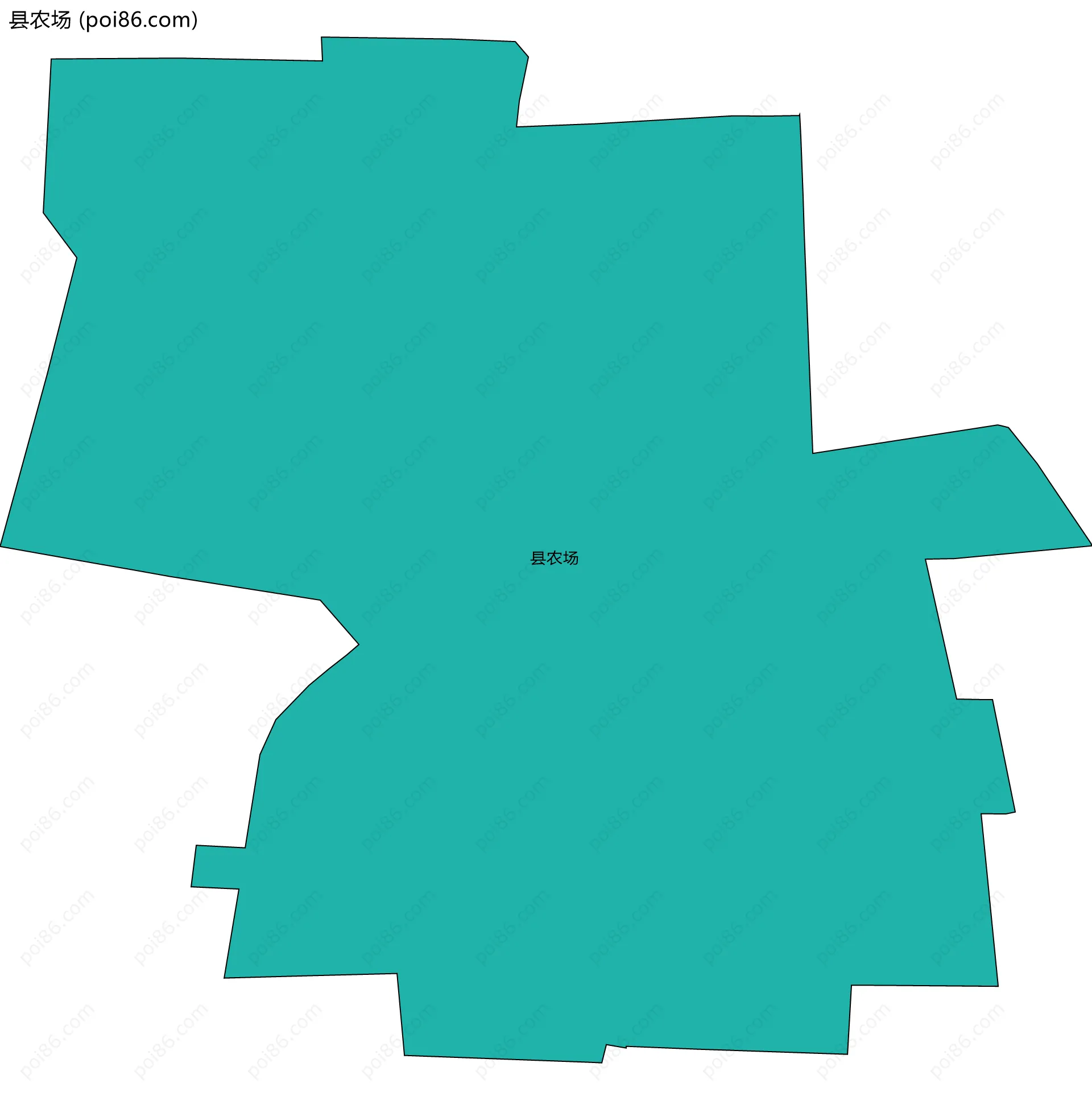 县农场边界地图(五级行政区划)