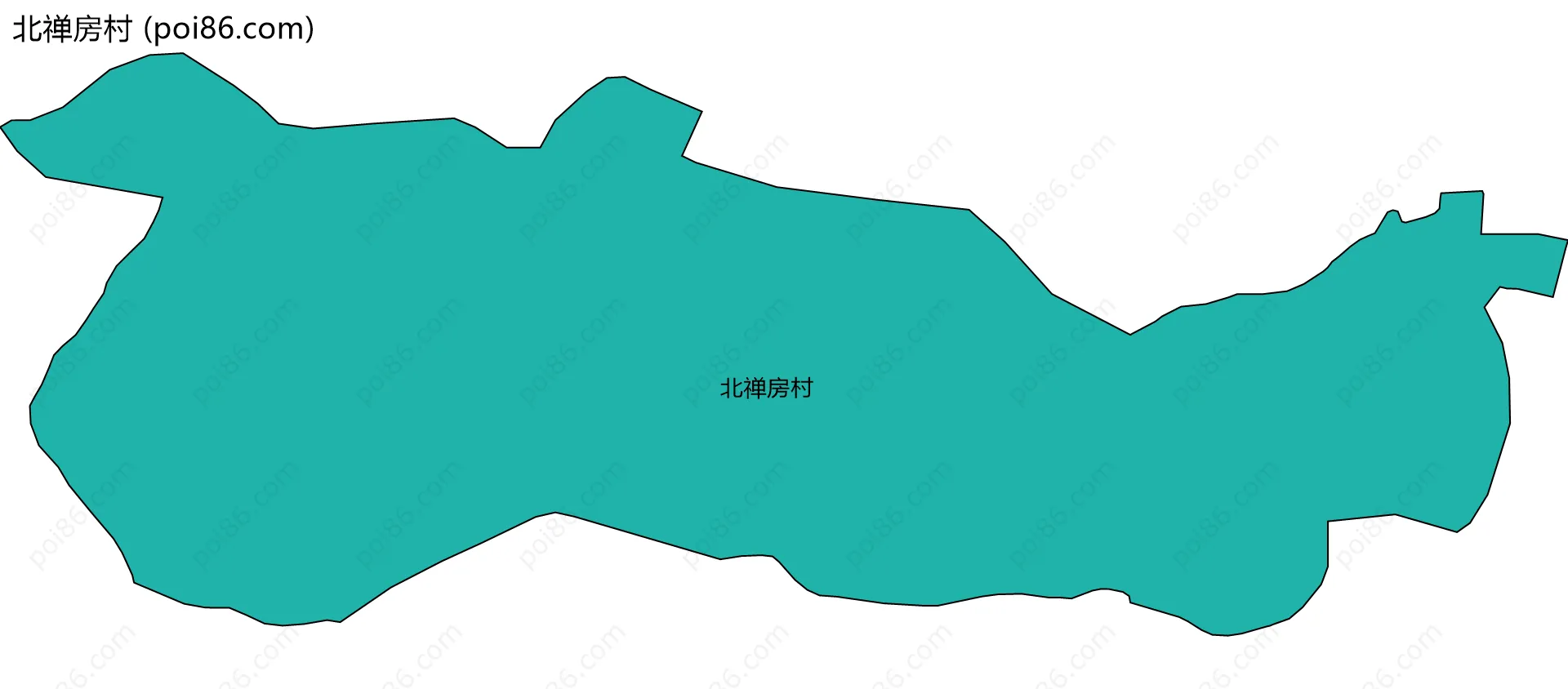 北禅房村边界地图