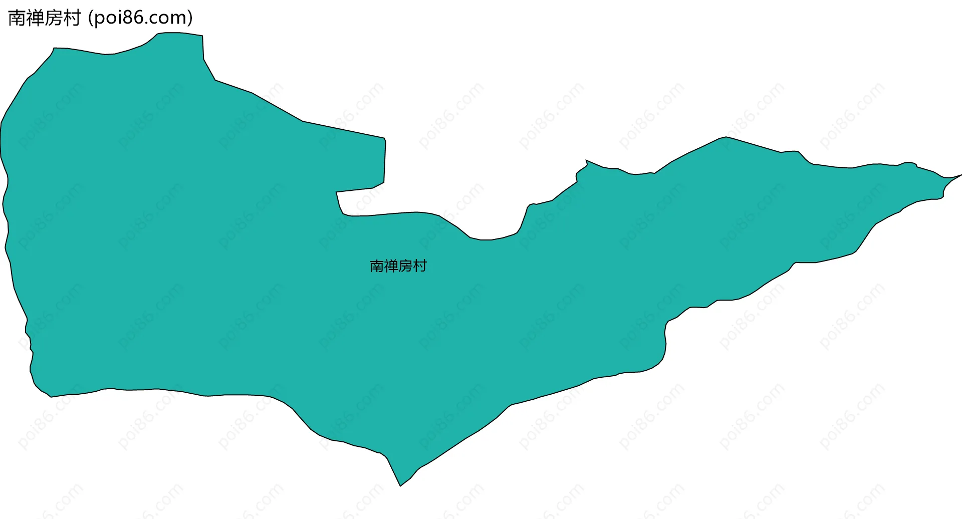 南禅房村边界地图