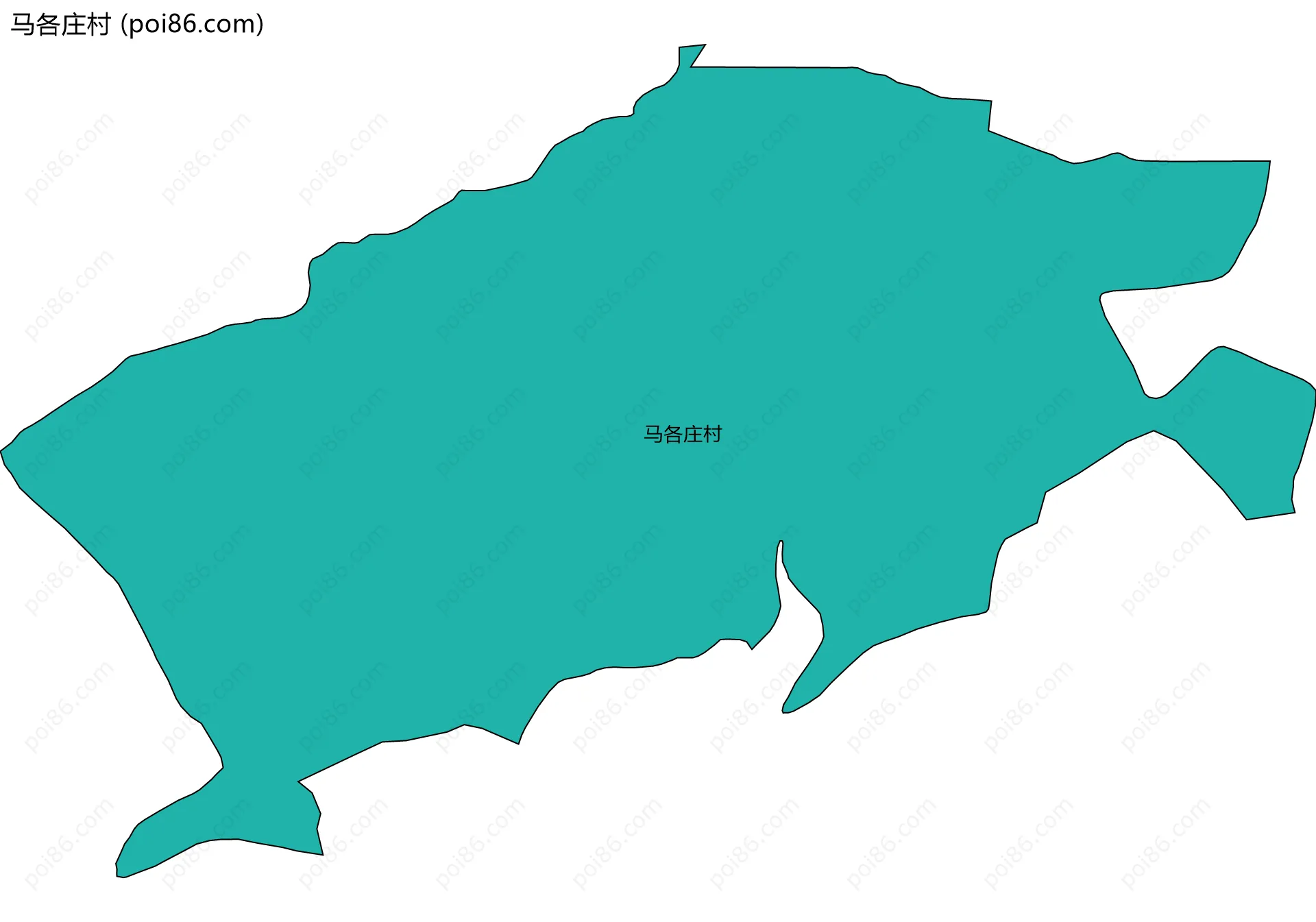 马各庄村边界地图