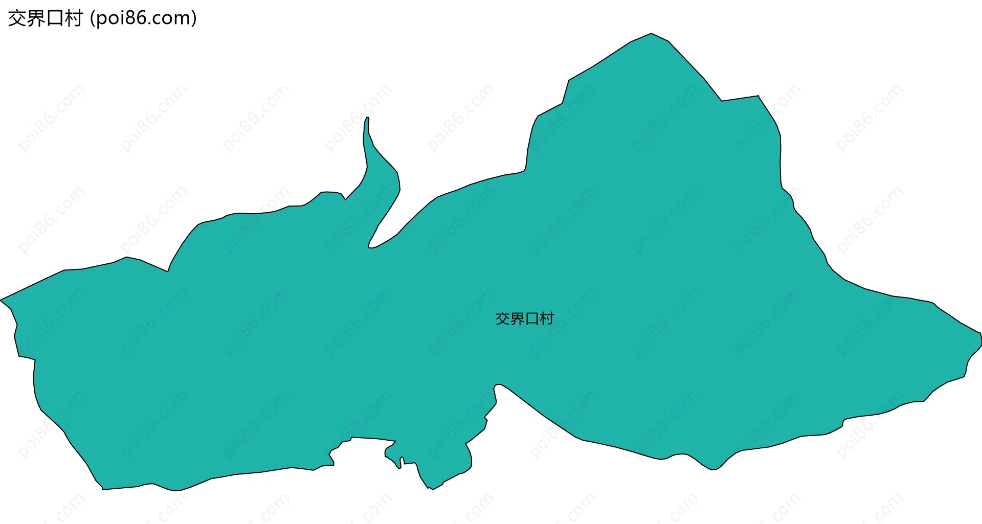 交界口村边界地图