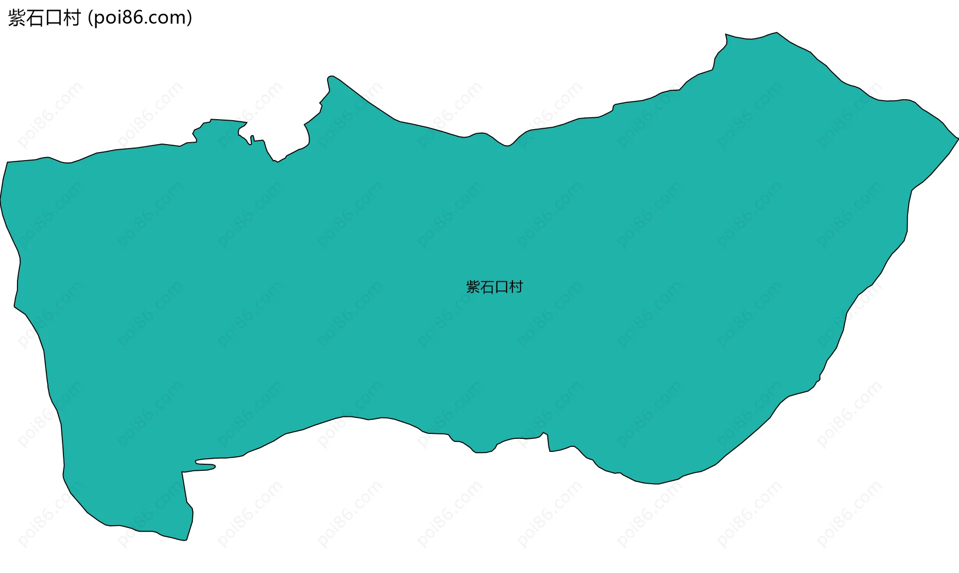 紫石口村边界地图