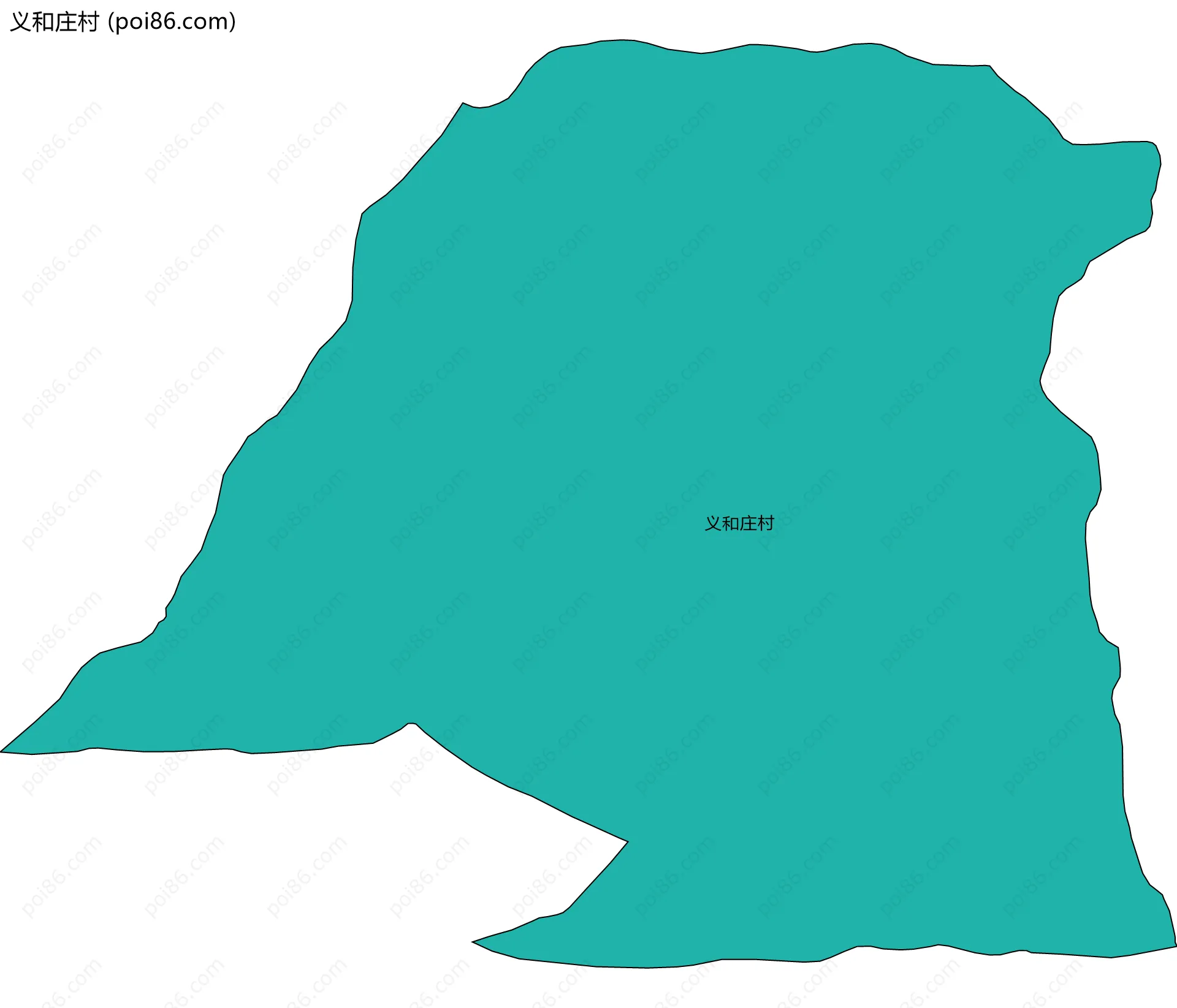 义和庄村边界地图