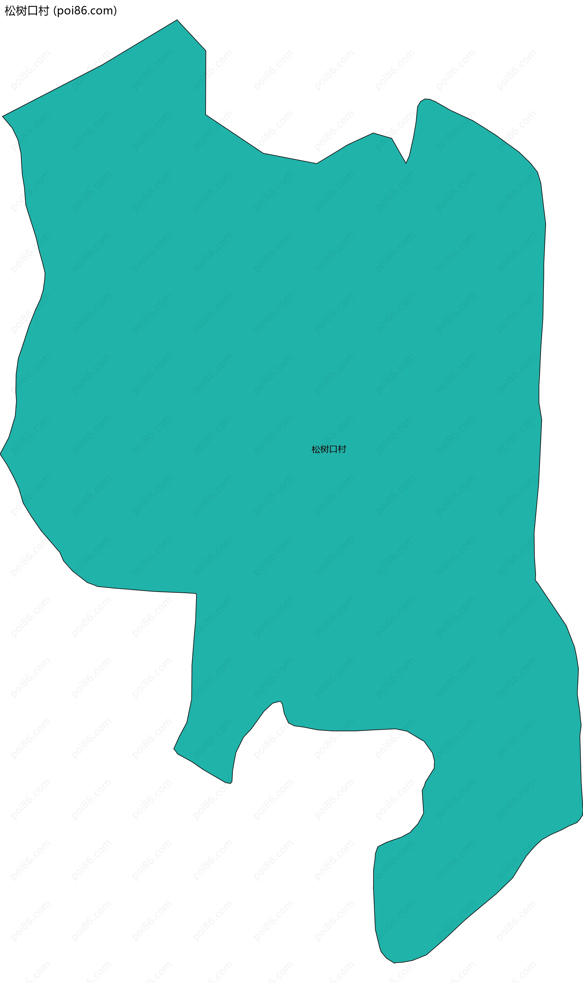 松树口村边界地图