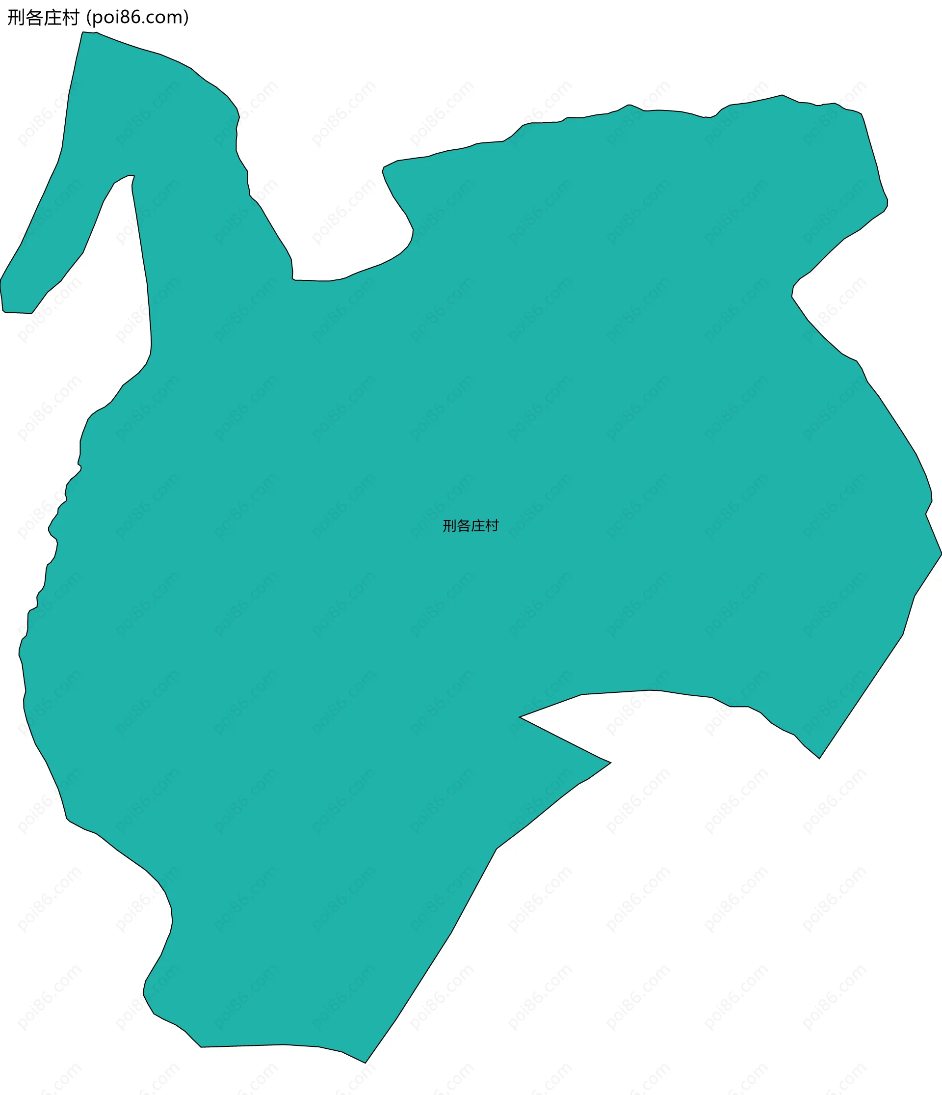 刑各庄村边界地图