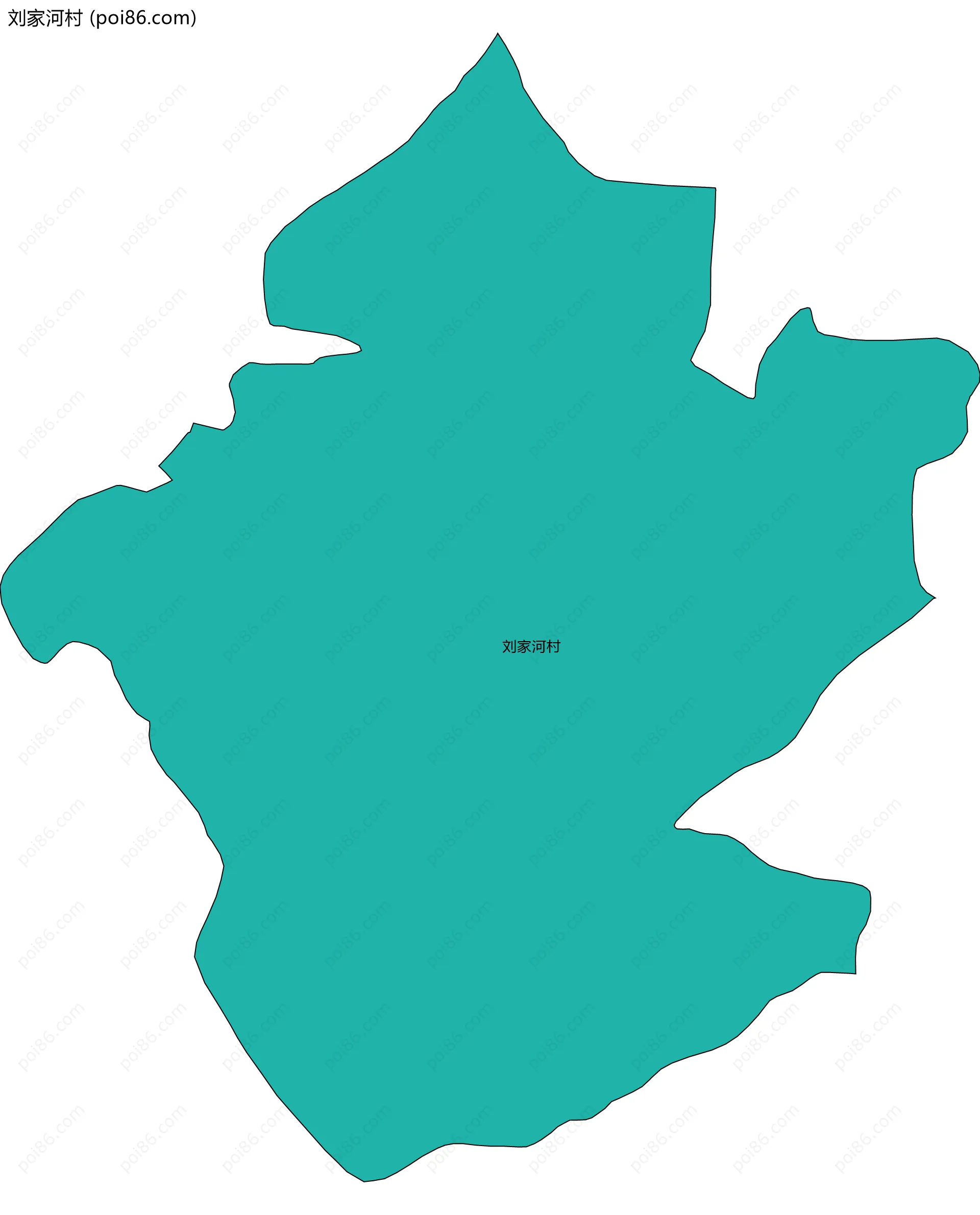 刘家河村边界地图